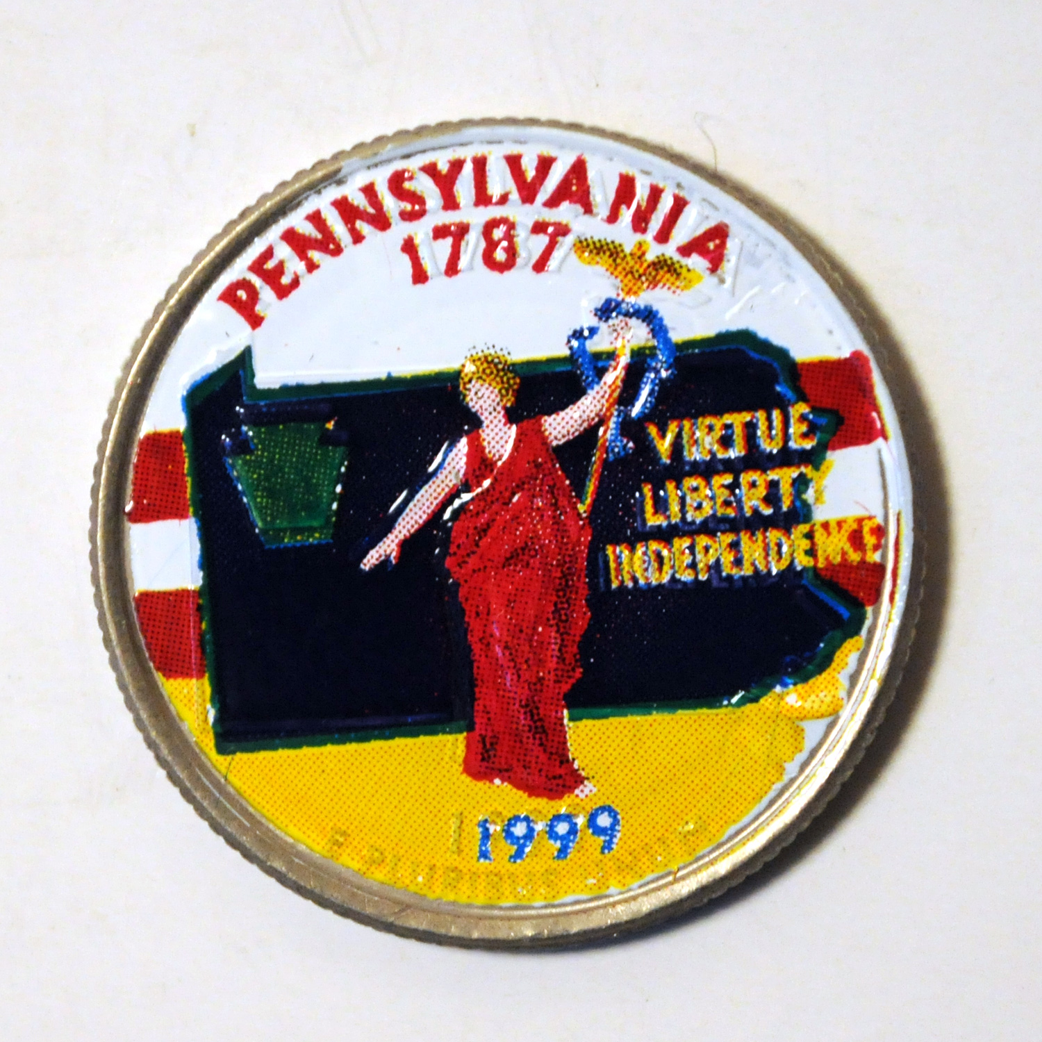 D Pennsylvania Color State Quarter Scoopy S Collection