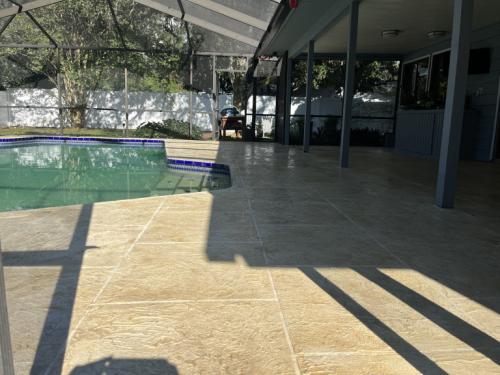 Pool deck resurfacing