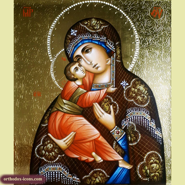 Vladimir Virgin Mary Icon 27x31