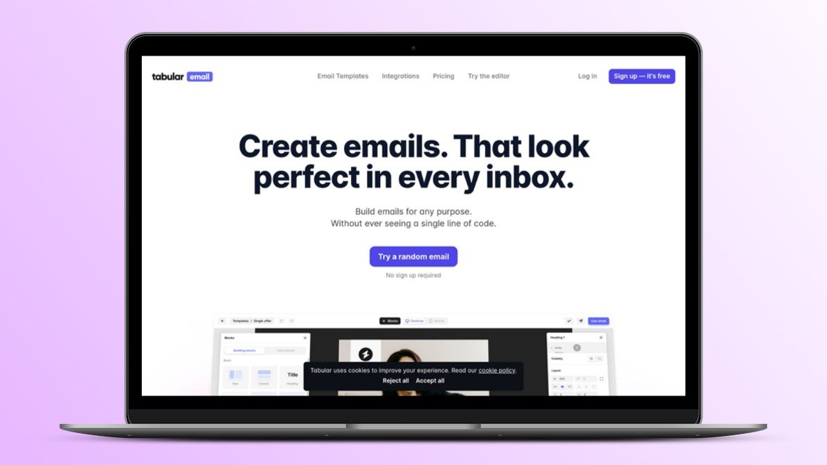 Tabular Email Lifetime Deal 💌 Create High-Performing Emails