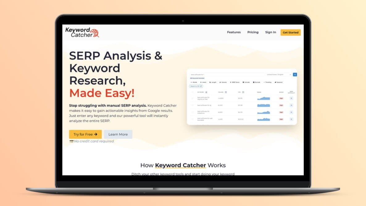 Keyword Catcher Lifetime Deal 💡 Streamlined SERP Analysis & Keyword Insights
