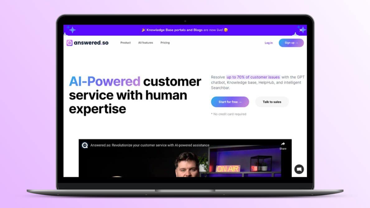 Answered.So Lifetime Deal 🚀 AI-Powered Customer Service Revolution