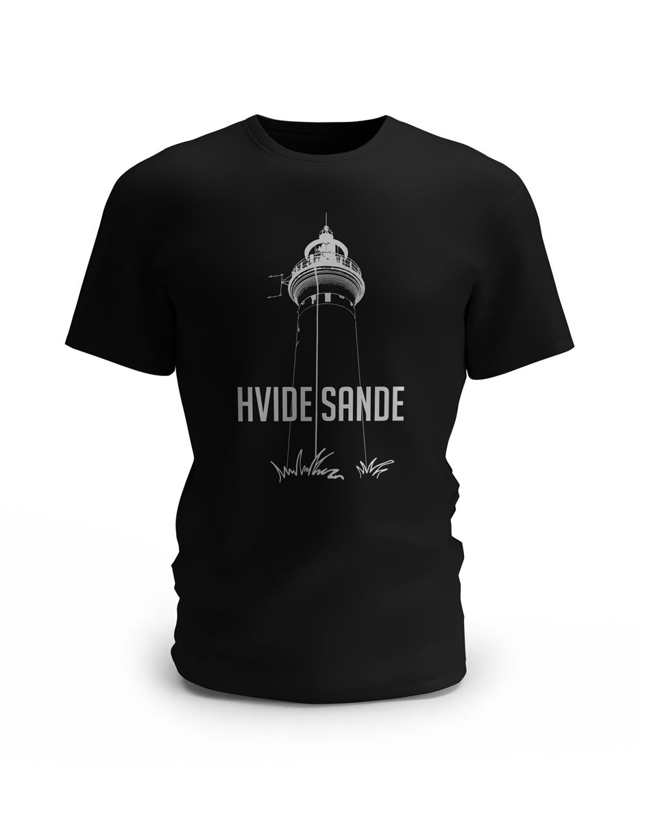 Hvide Sande Tshirt - Lyngvig Fyr, sort