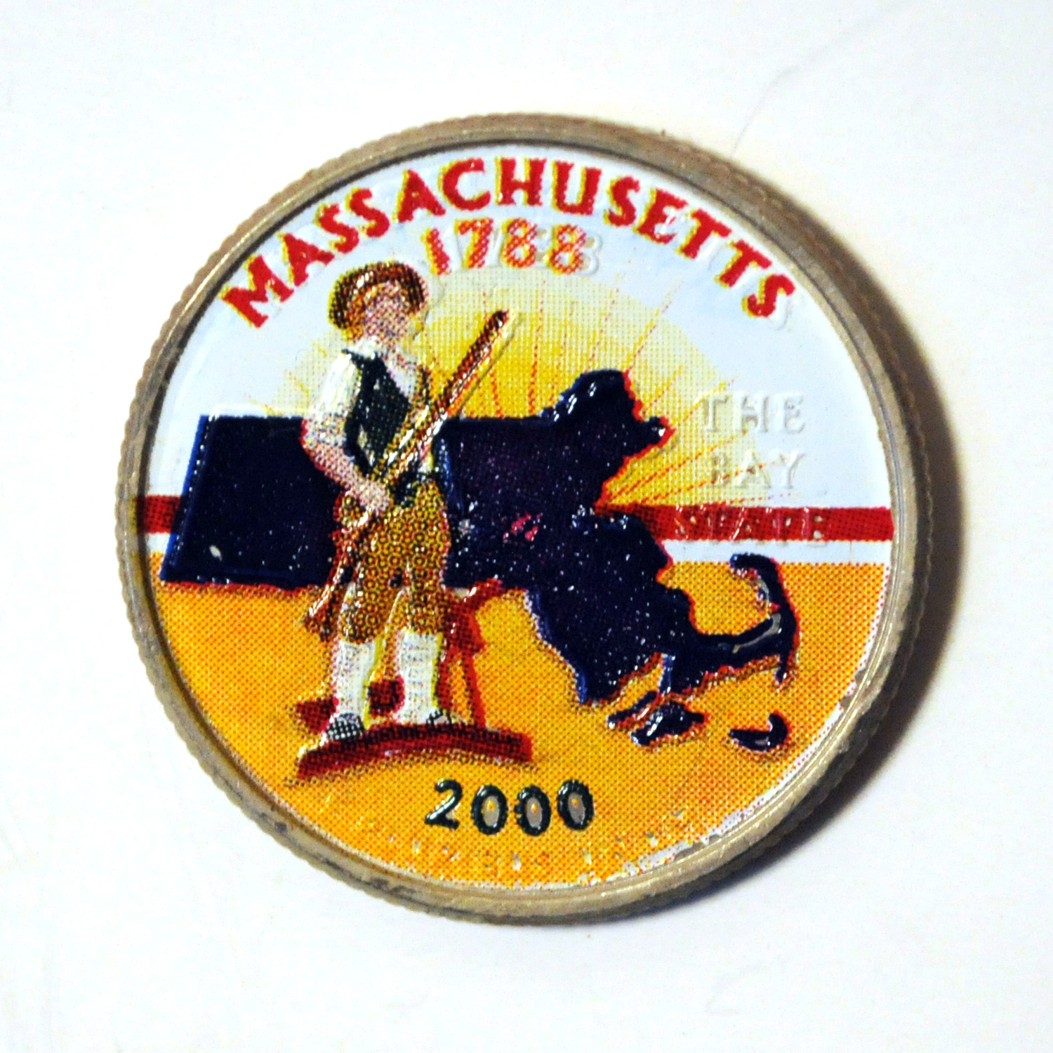 2000 Massachusetts Color State Quarter