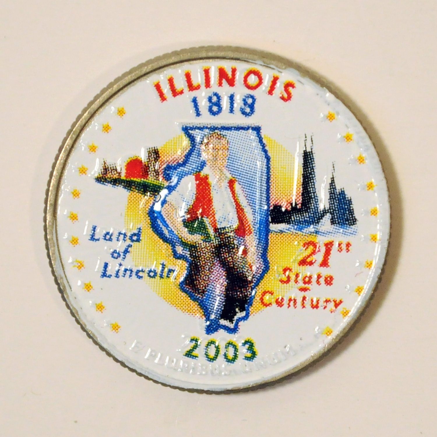 2003 Illinois Color State Quarter