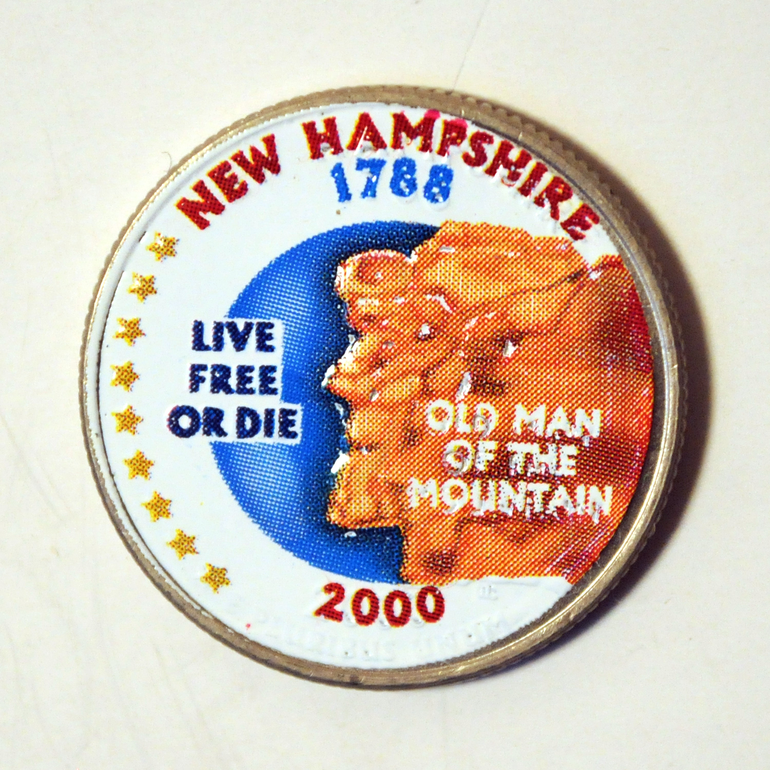 2000 New Hampshire Color State Quarter