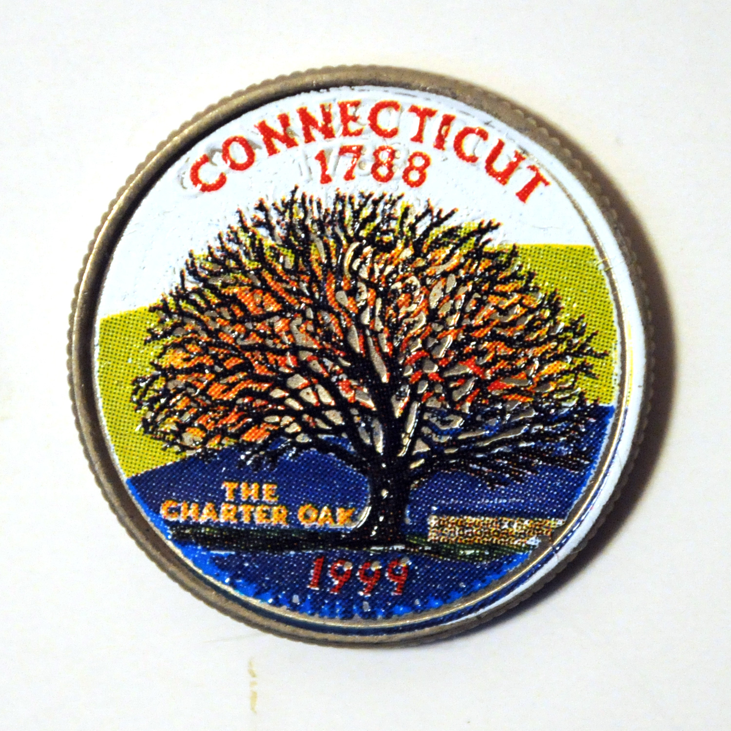 1999 Connecticut Color State Quarter