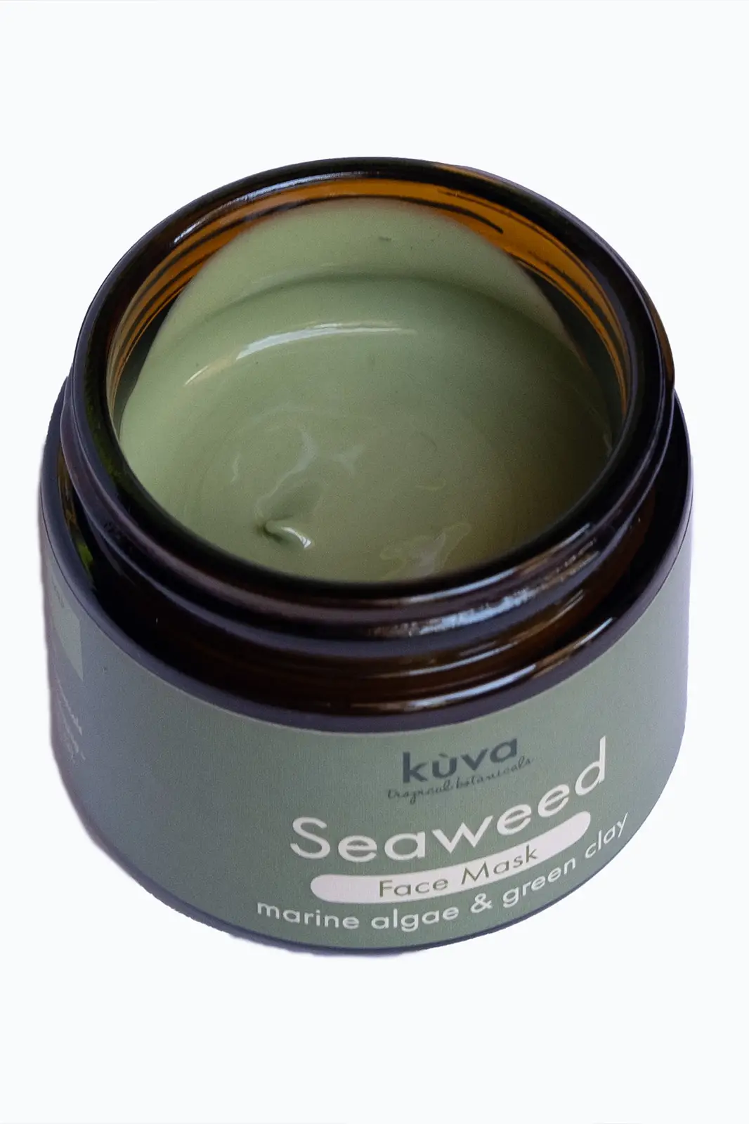 Seaweed green clay marine algae extract face mask, seaweed green clay face mask, seaweed face mask, clay face pack, clay face mask green, Kùva Botanicals