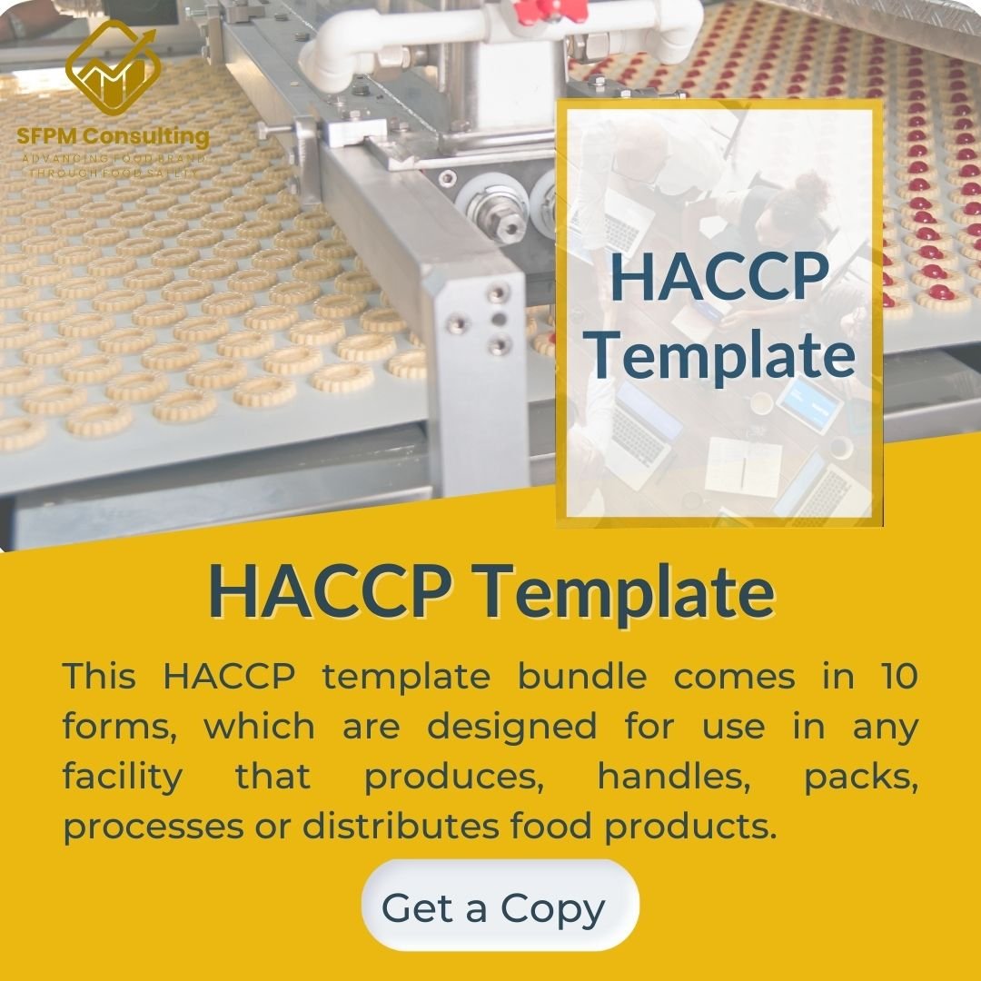 Haccp Plans Template Sfpm Consulting