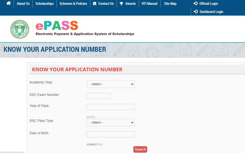 know application number