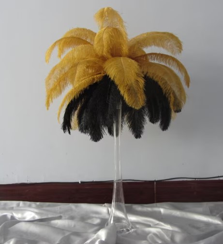 Black / Gold Feathered Centrepieces