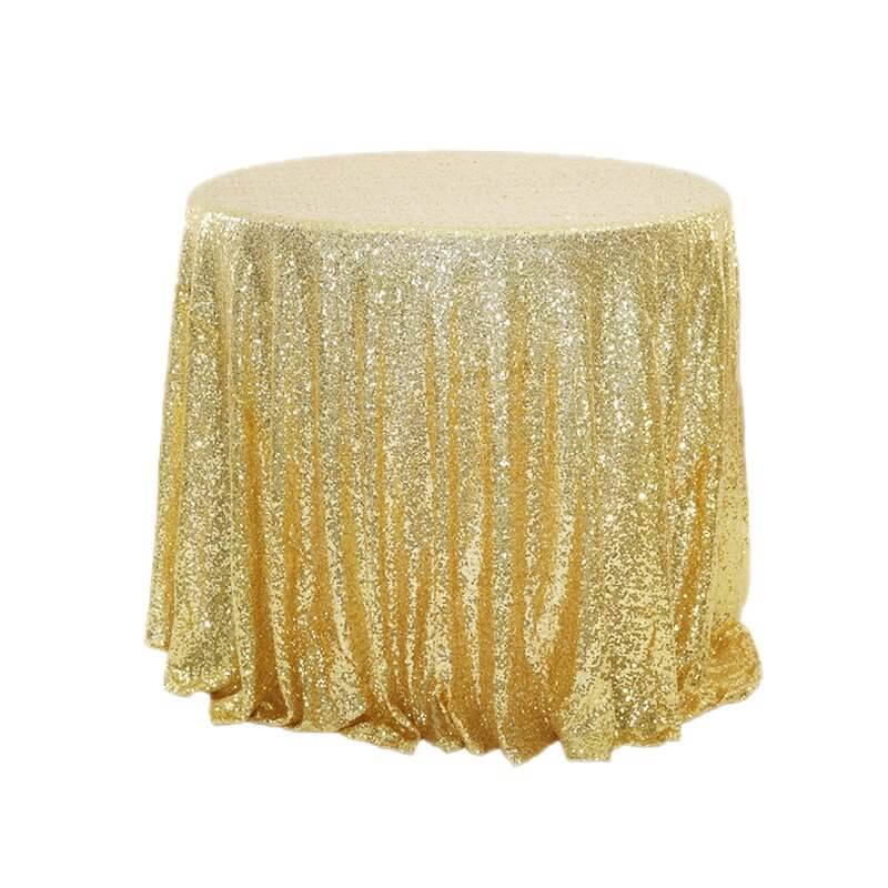 Sequin Round Tablecloth - Gold