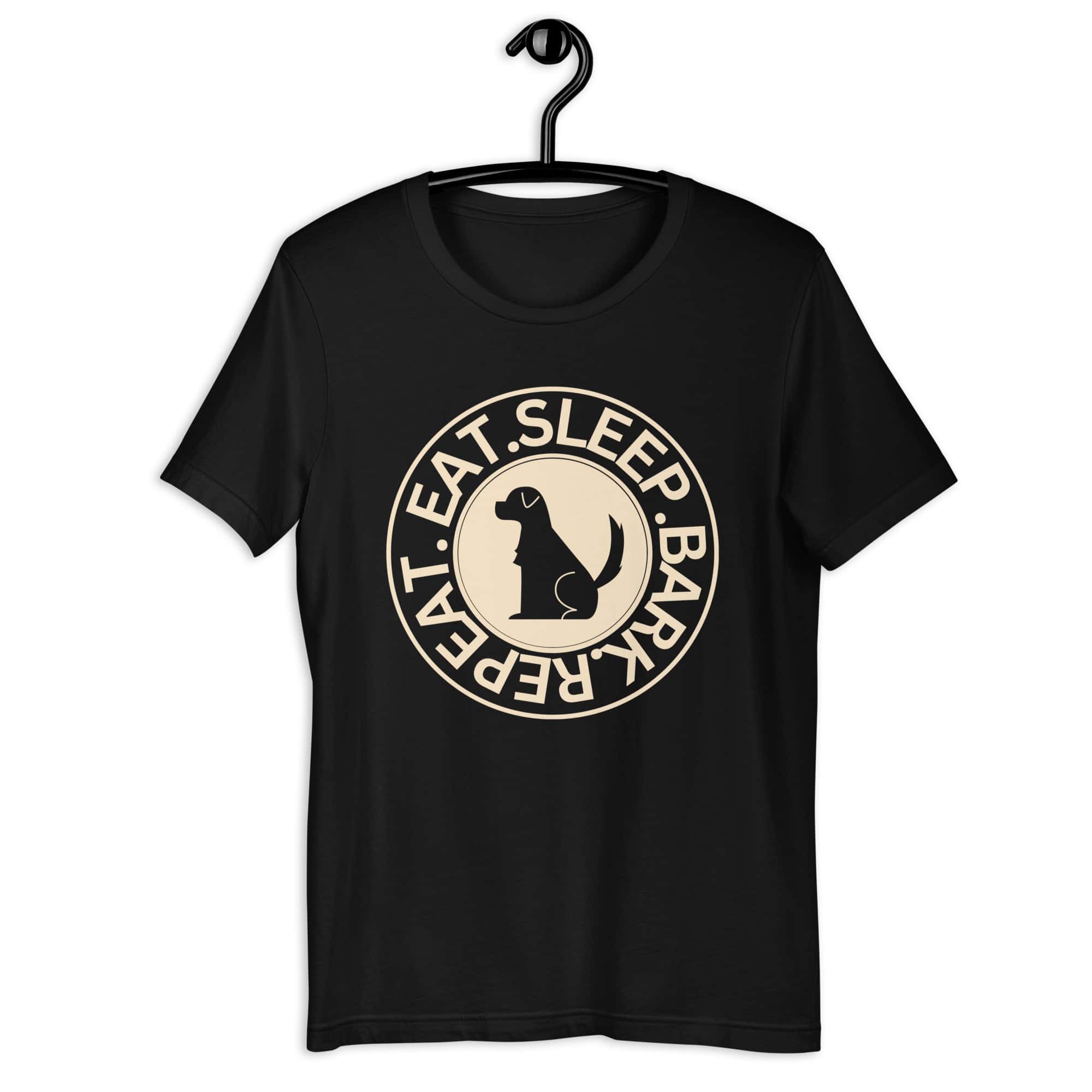 Eat Sleep Bark Repeat Ansylvanian Hound Unisex T-Shirt. Black
