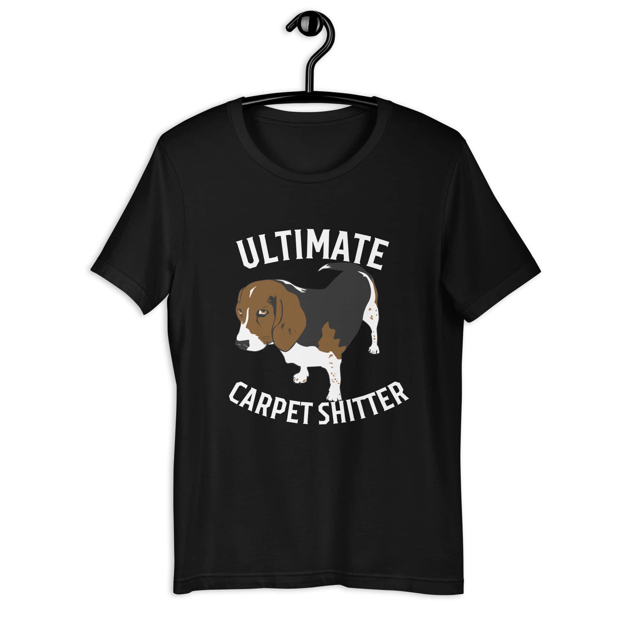 The Ultimate Carpet Shitter Funny Hound Unisex T-Shirt jet black