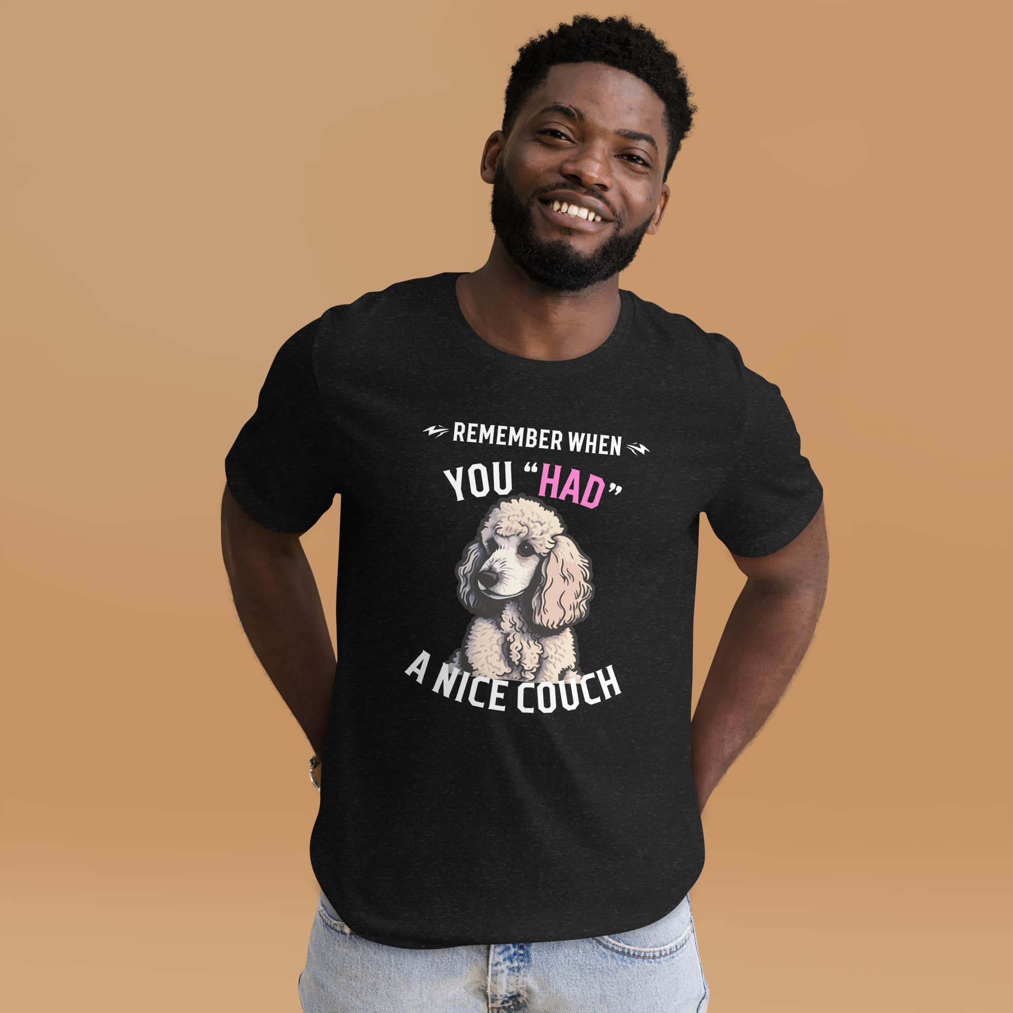 "Remember When You Had A Nice Couch" Funny Poodle Unisex T-Shirt male t