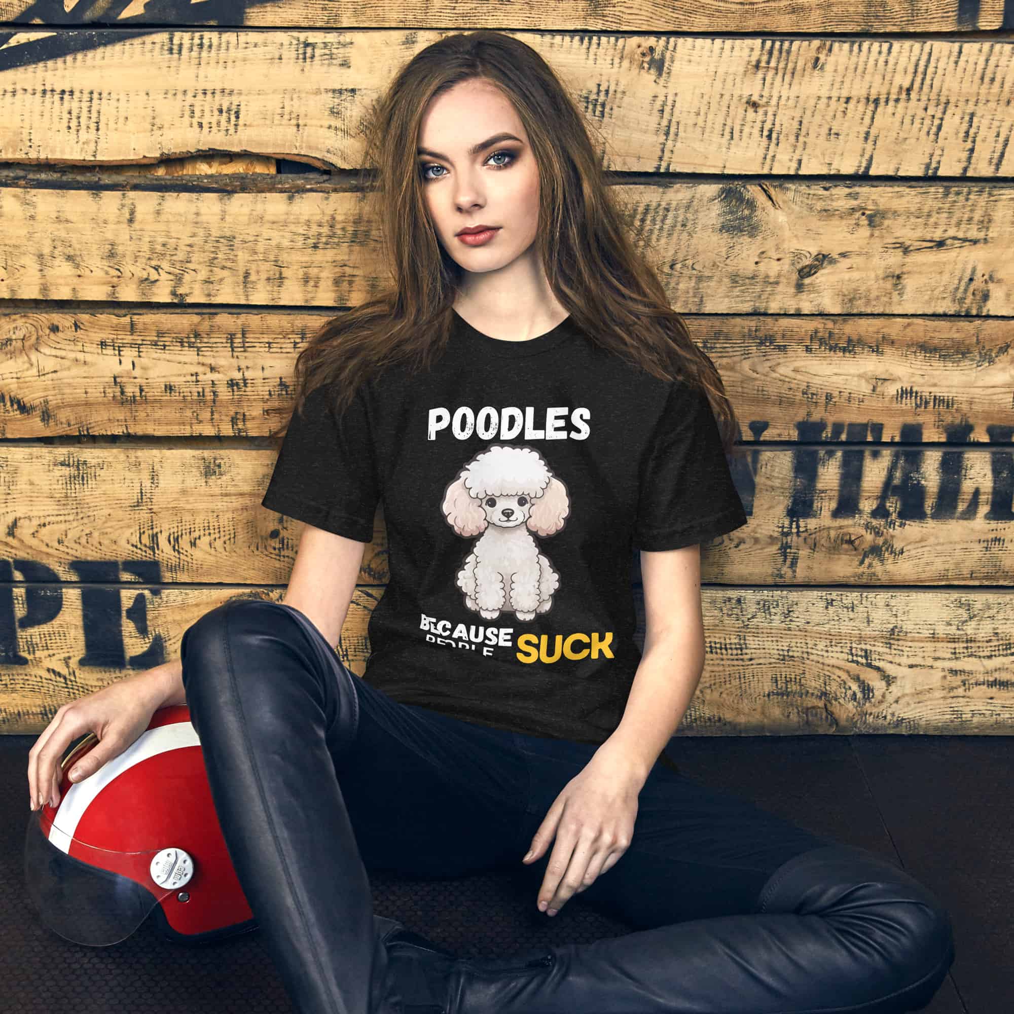 Poodles Because People Suck Unisex T-Shirt female t