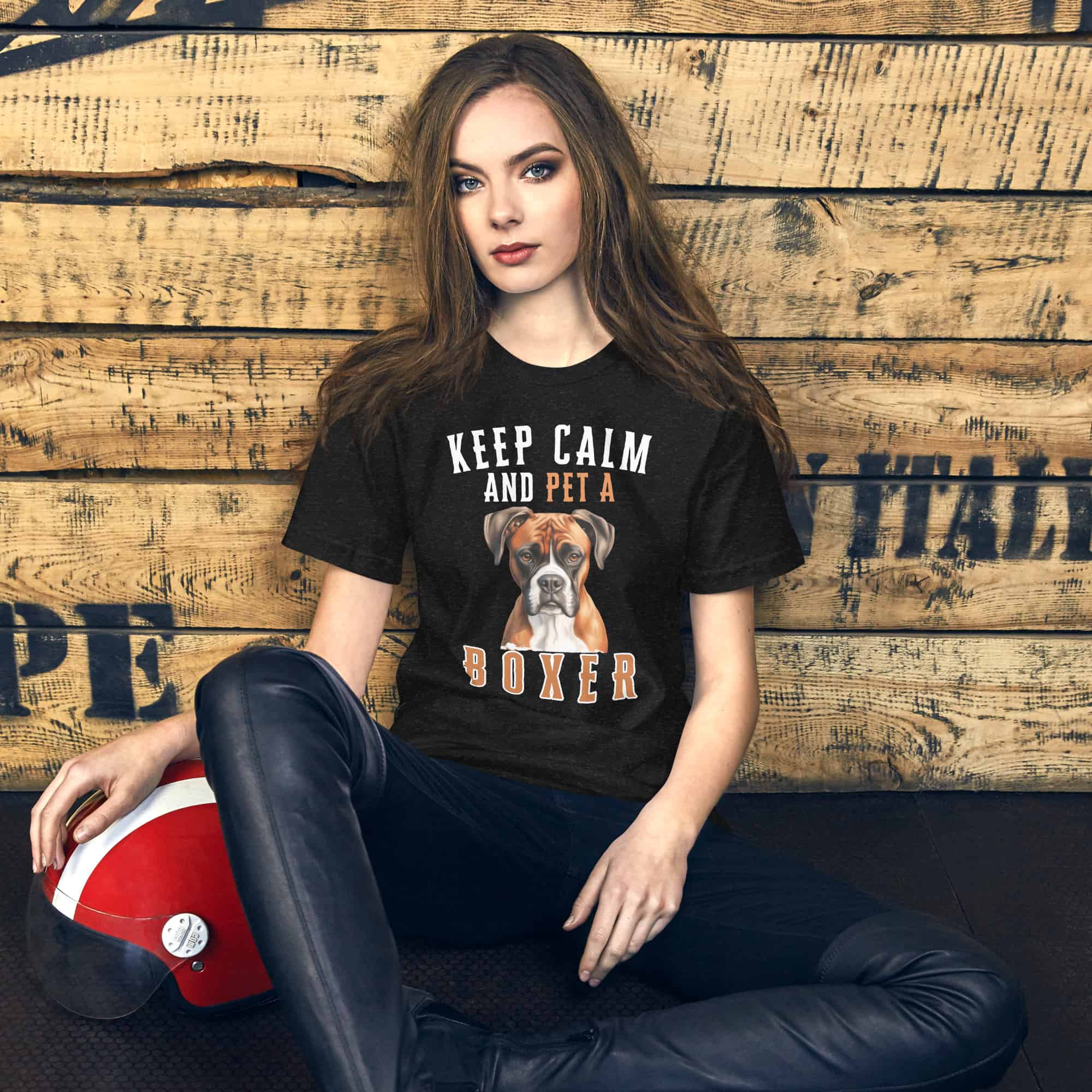 Keep Calm and Pet A Boxer Unisex T-Shirt