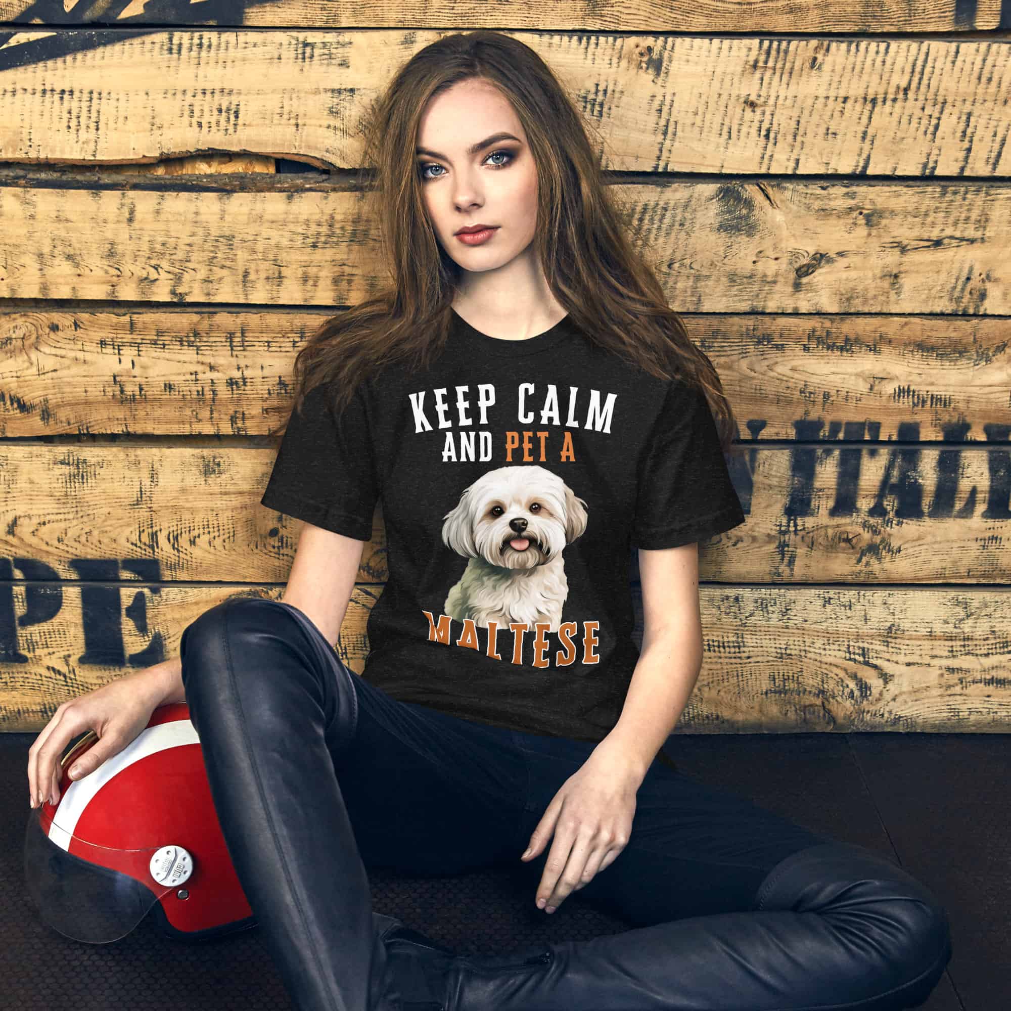 Keep Calm and Pet A Maltese Unisex T-Shirt