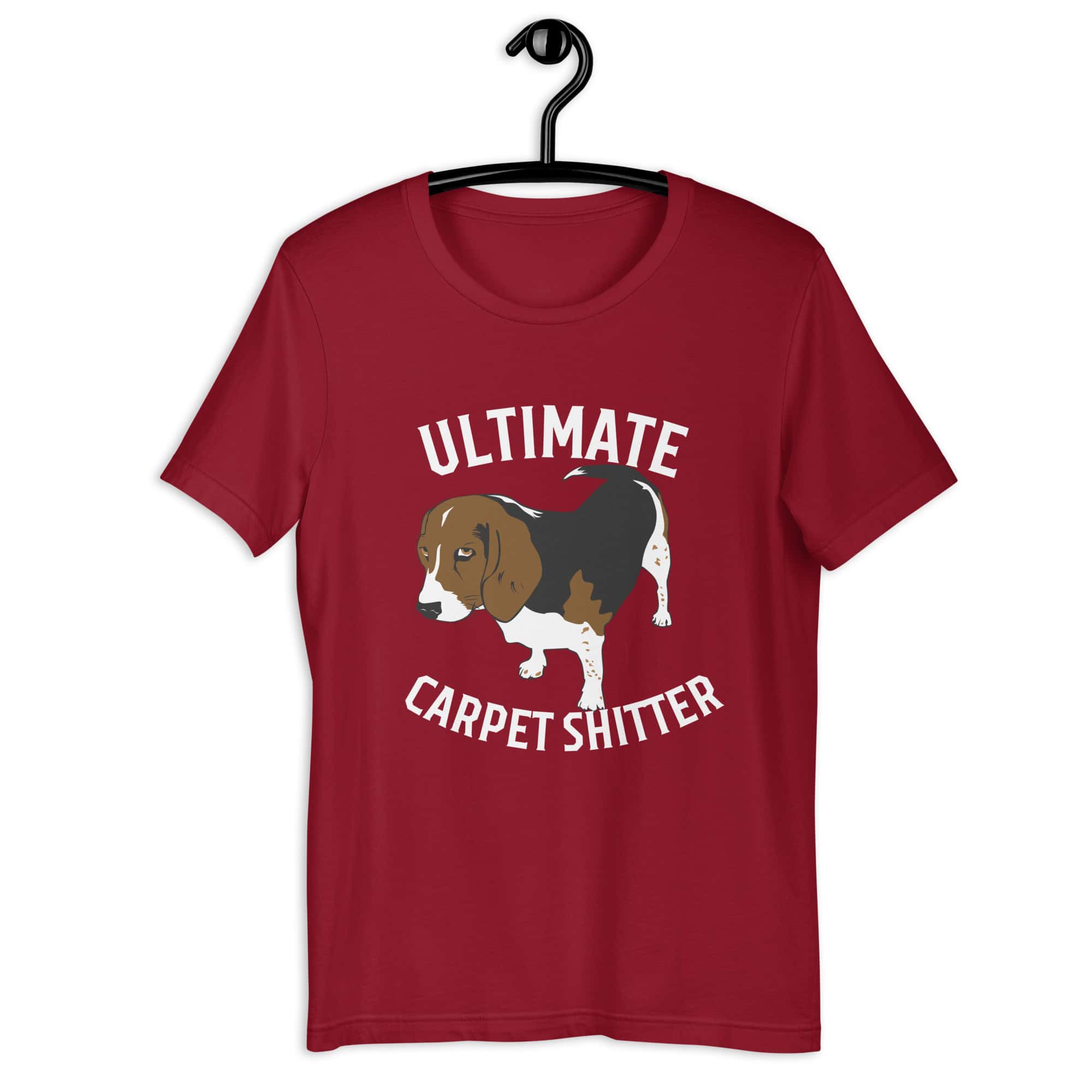 The Ultimate Carpet Shitter Funny Hound Unisex T-Shirt maroon