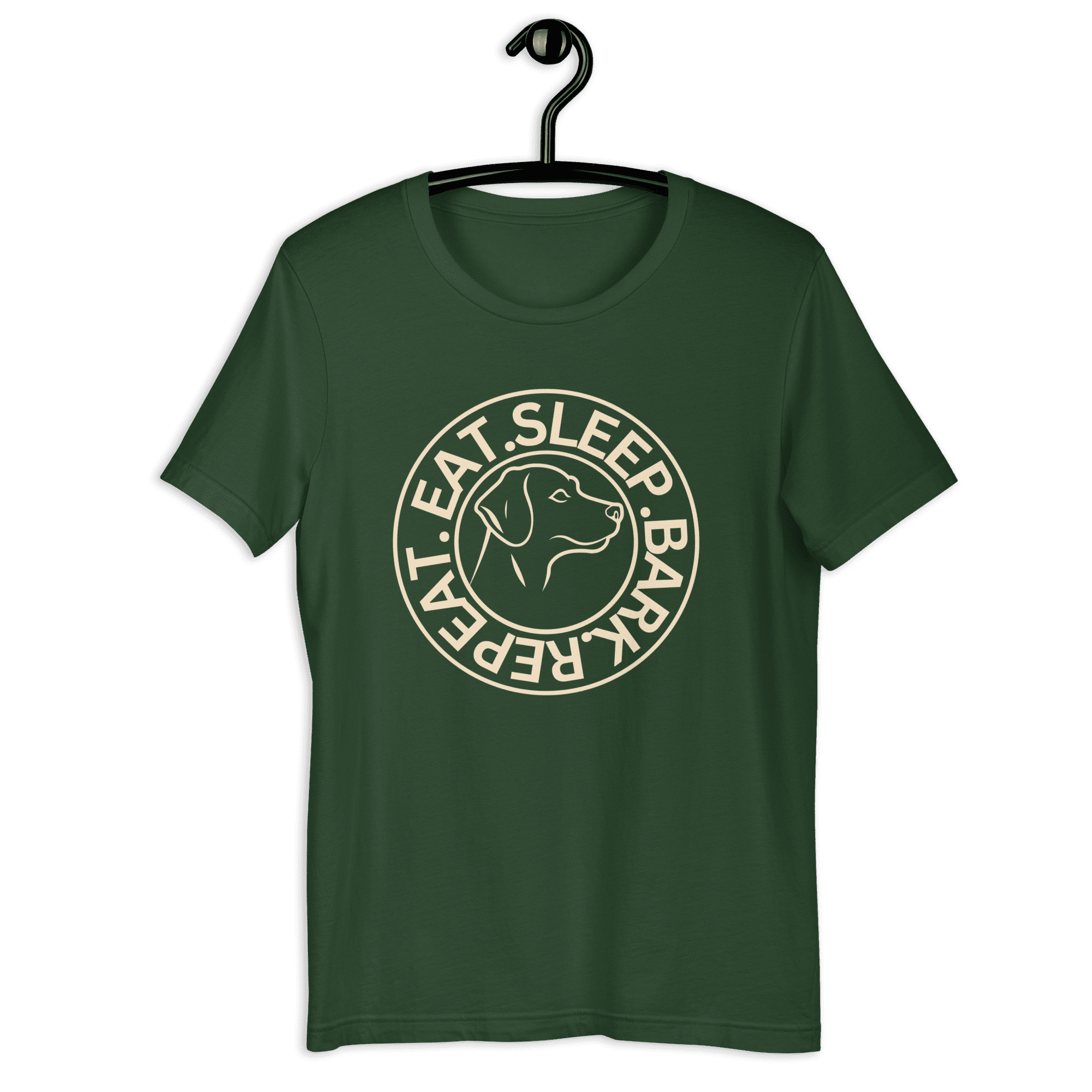 Eat Sleep Bark Repeat Labrador Retriever Unisex T-Shirt. Green
