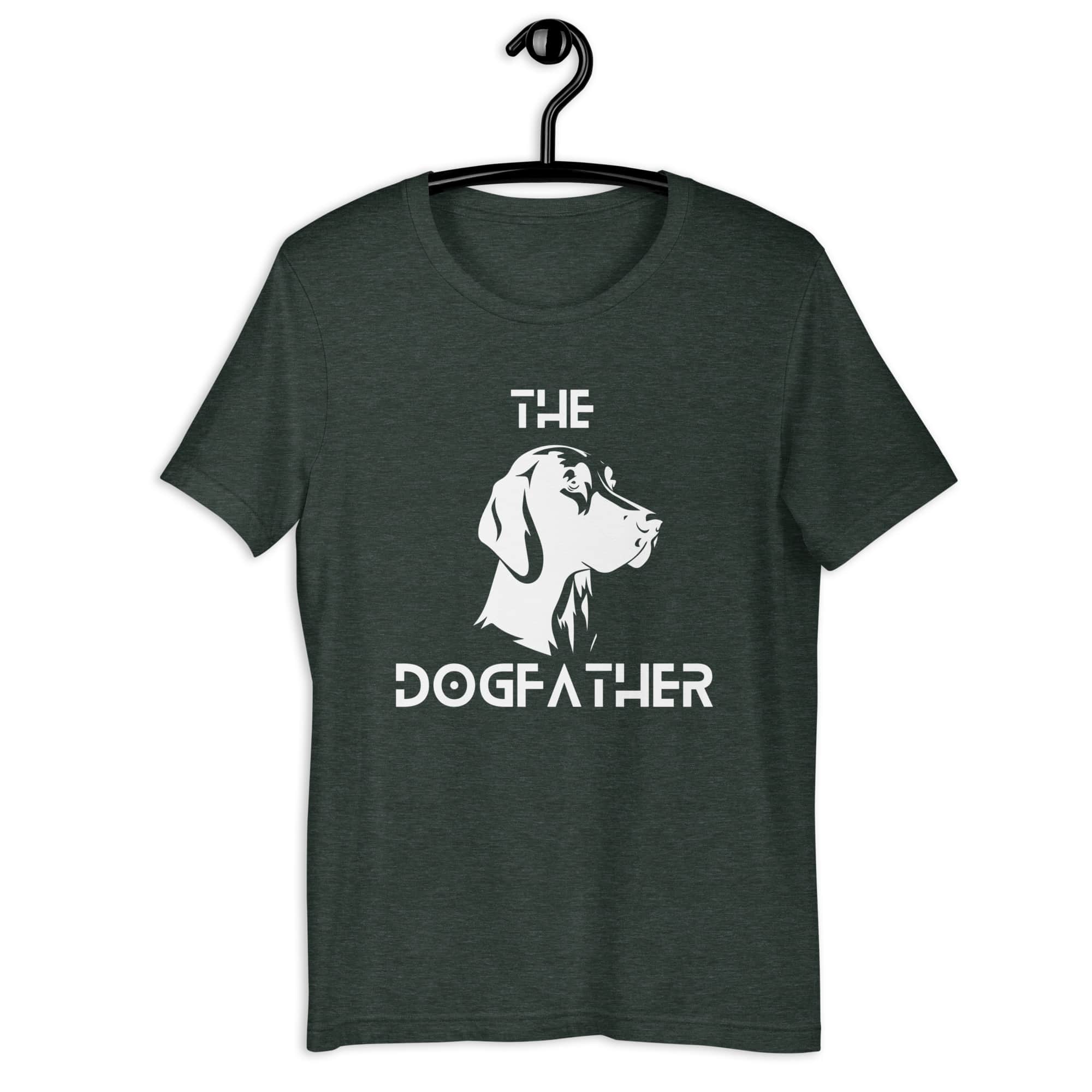The Dogfather Retrievers Unisex T-Shirt. Heather Forest