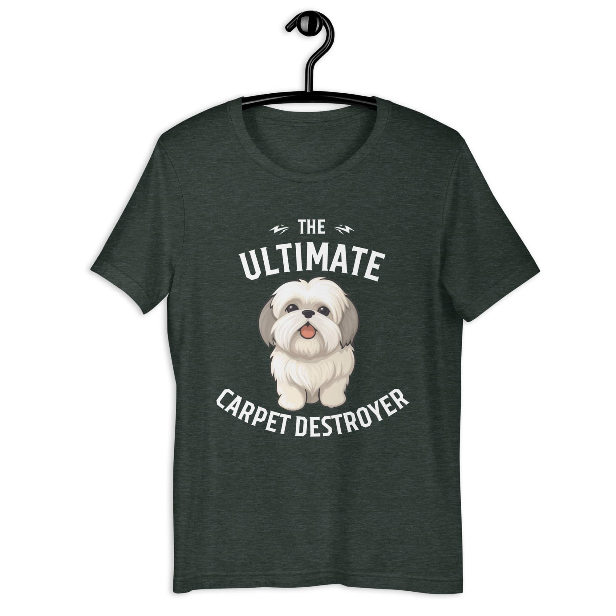 The Ultimate Carpet Destroyer Funny Shih Tzu Unisex T-Shirt matte gray