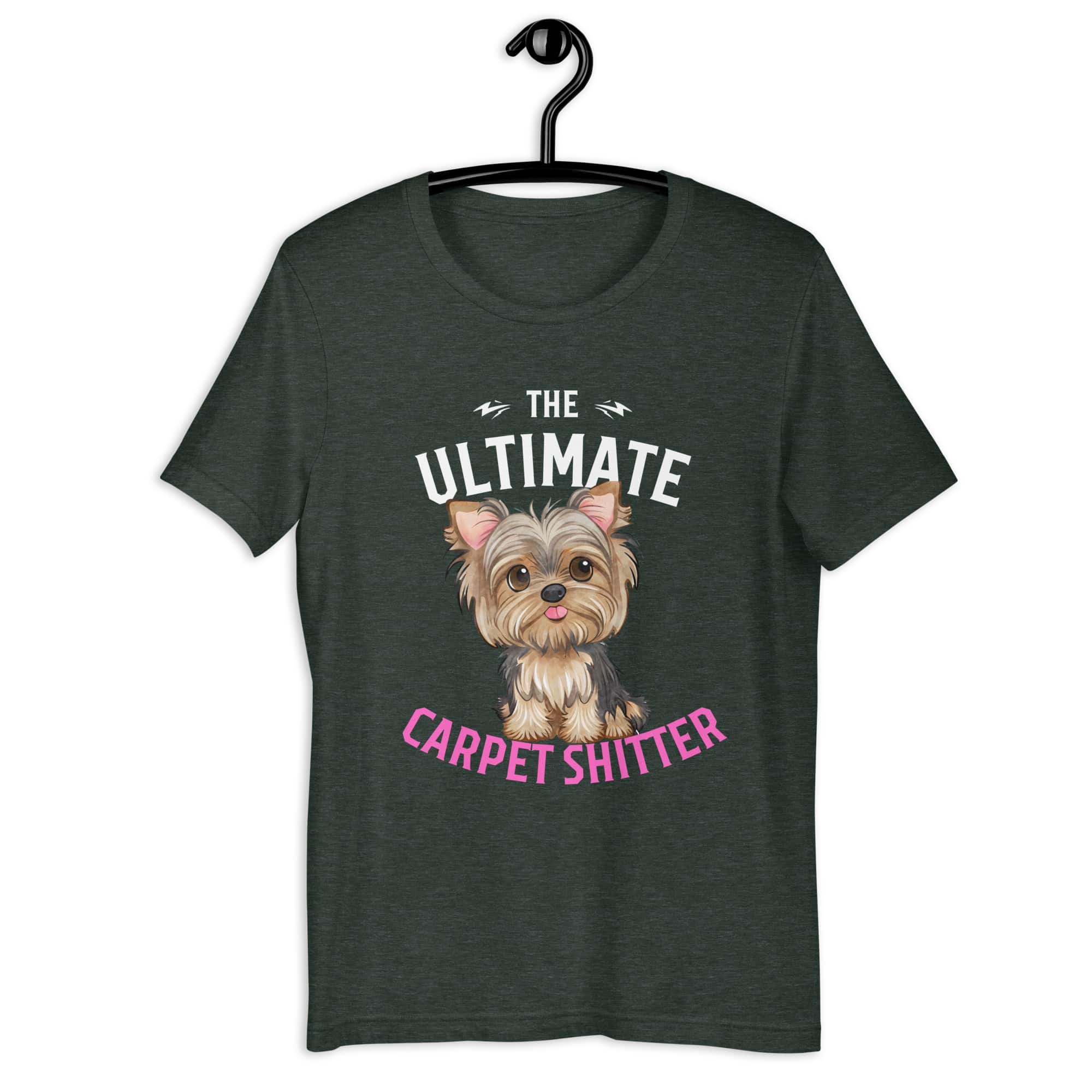 The Ultimate Carpet Shitter Funny Yorkshire Terrier Unisex T-Shirt matte gray