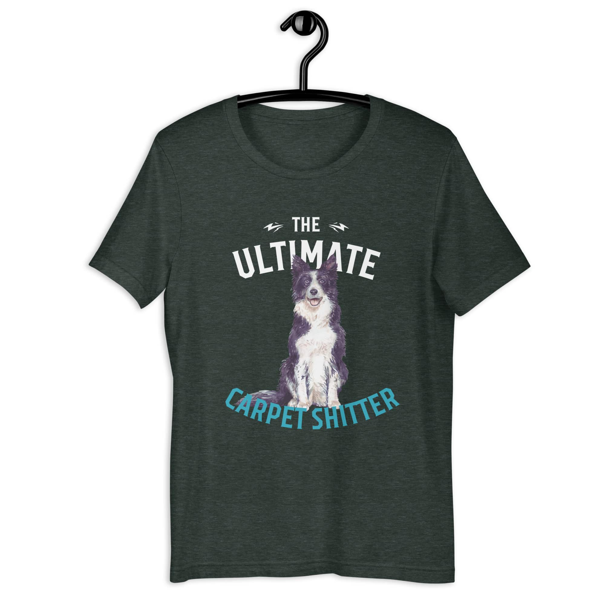 The Ultimate Carpet Shitter Funny Border Collie Unisex T-Shirt matte gray
