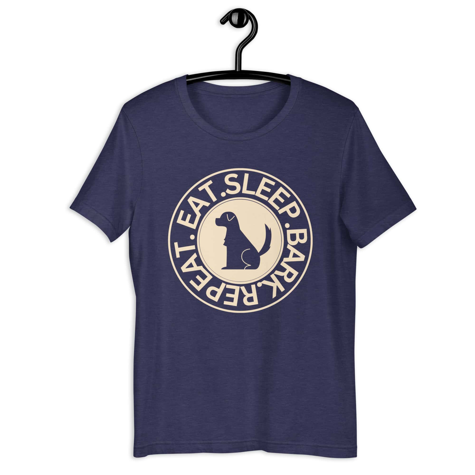 Eat Sleep Bark Repeat Ansylvanian Hound Unisex T-Shirt. Midnight Navy