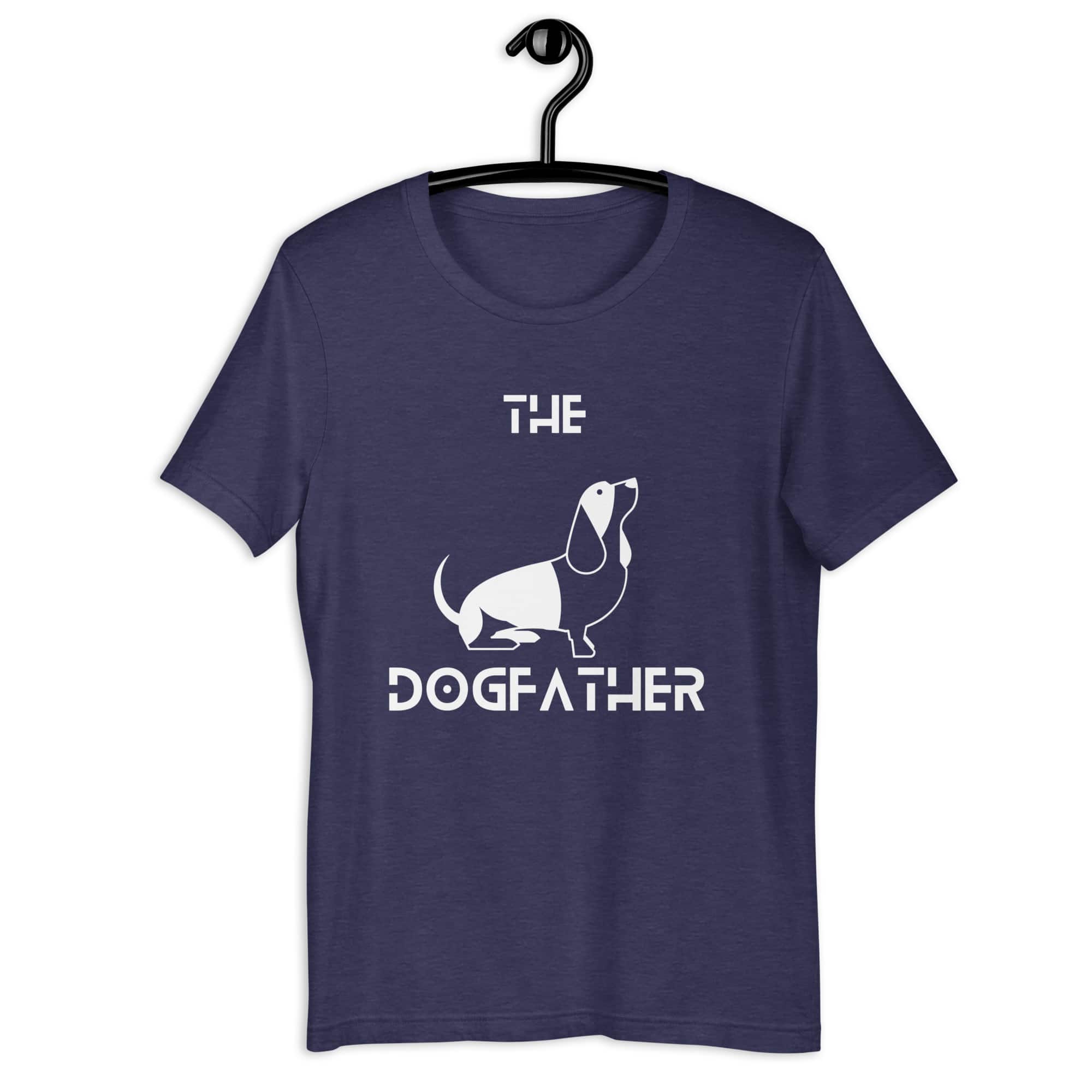 The Dogfather Hounds Unisex T-Shirt. Heather Midnight Navy
