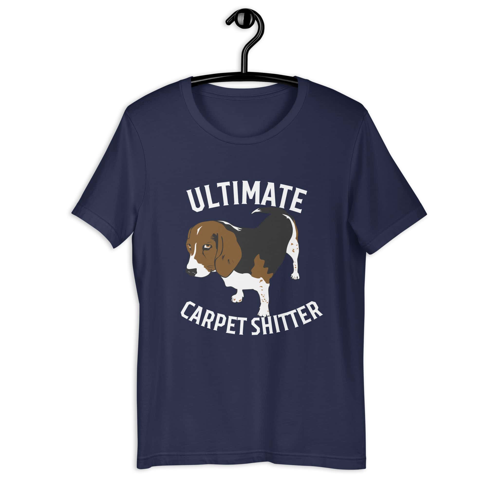 The Ultimate Carpet Shitter Funny Hound Unisex T-Shirt navy