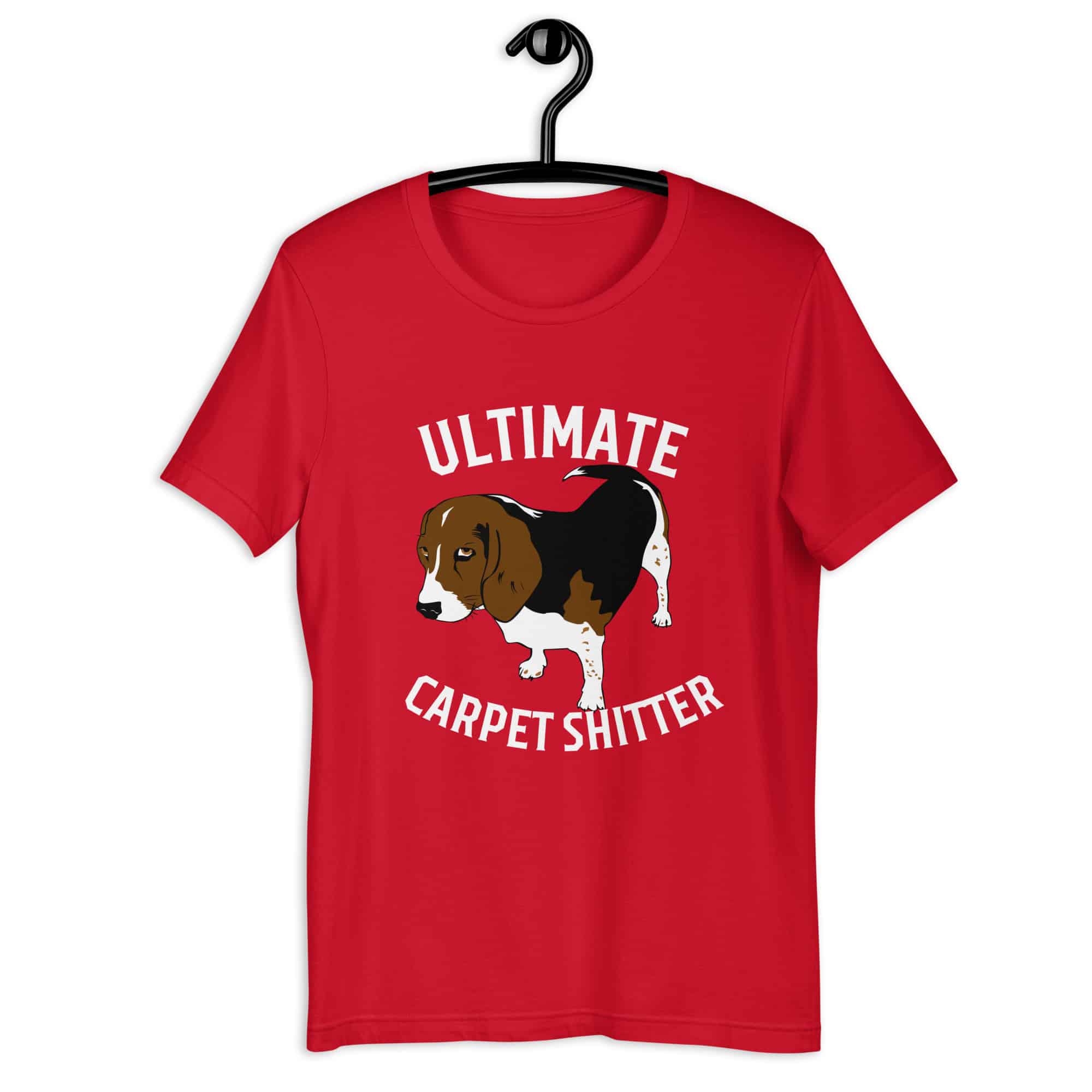 The Ultimate Carpet Shitter Funny Hound Unisex T-Shirt red