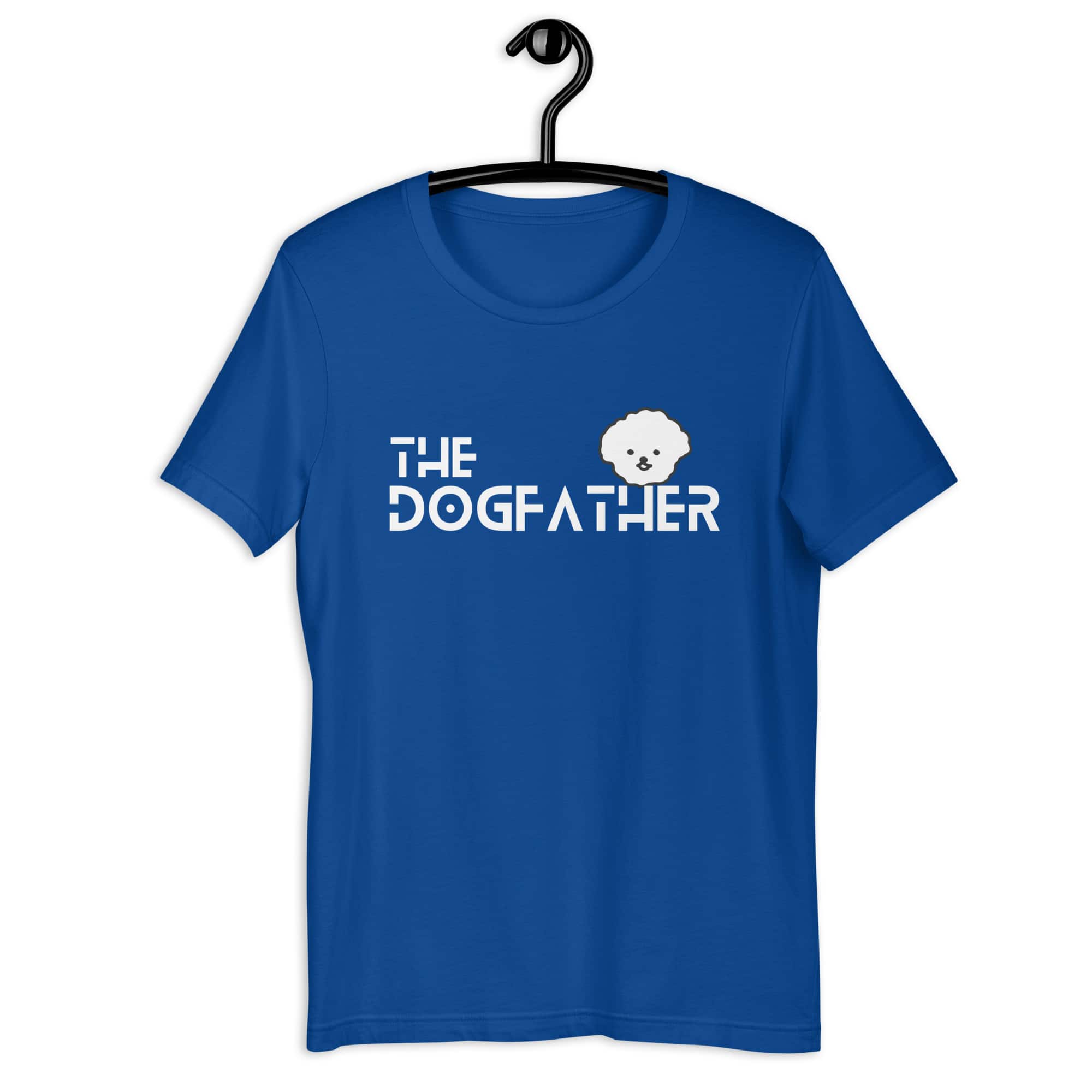 The Dogfather Poodles Unisex T-Shirt. Royal Blue