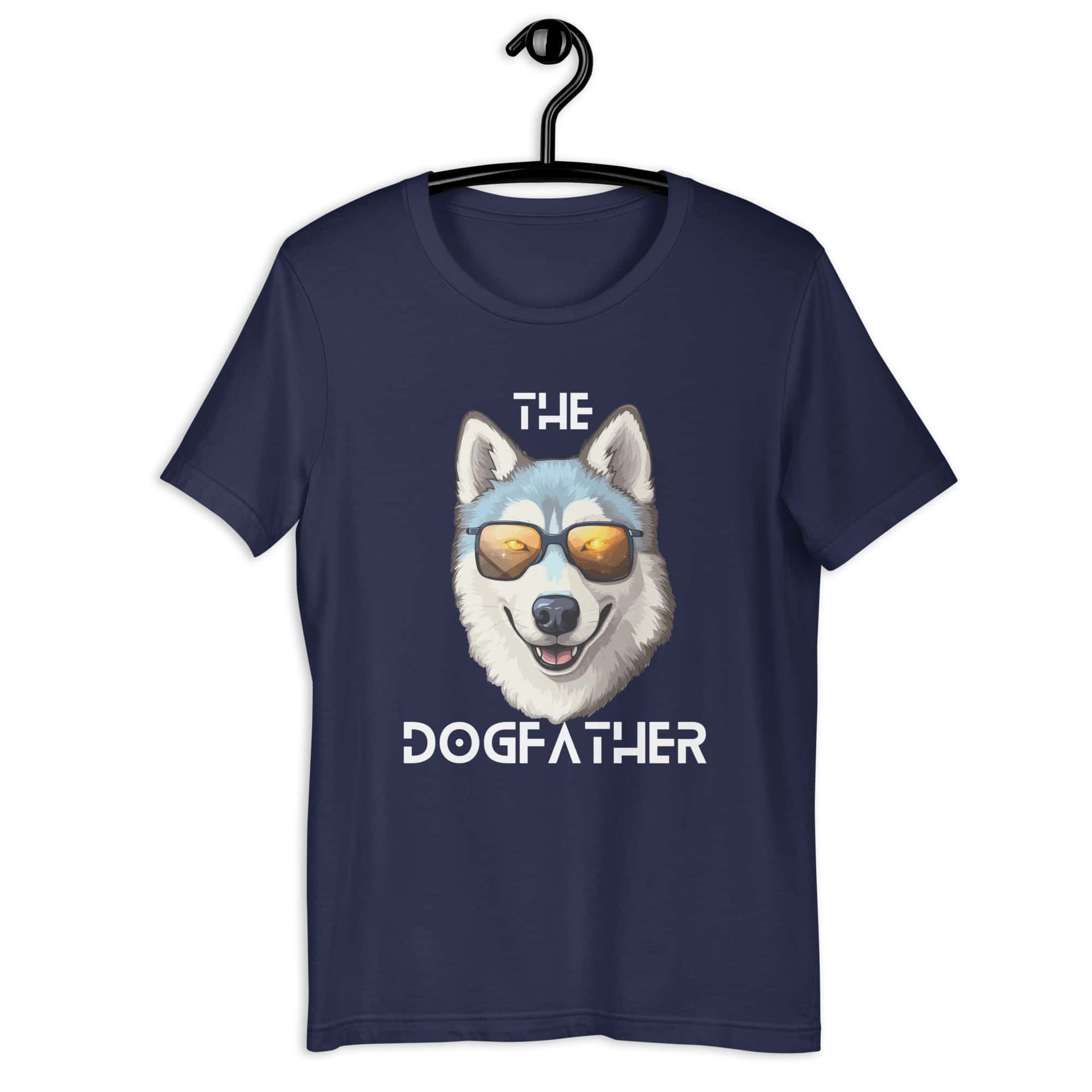 The Dogfather Huskies Unisex T-Shirt. Navy