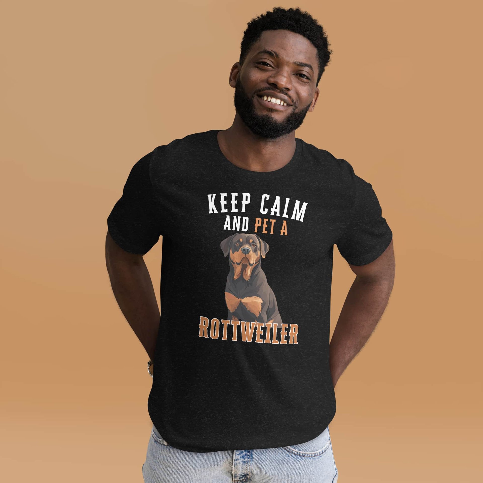 Keep Calm and Pet A Rottweiler Unisex T-Shirt