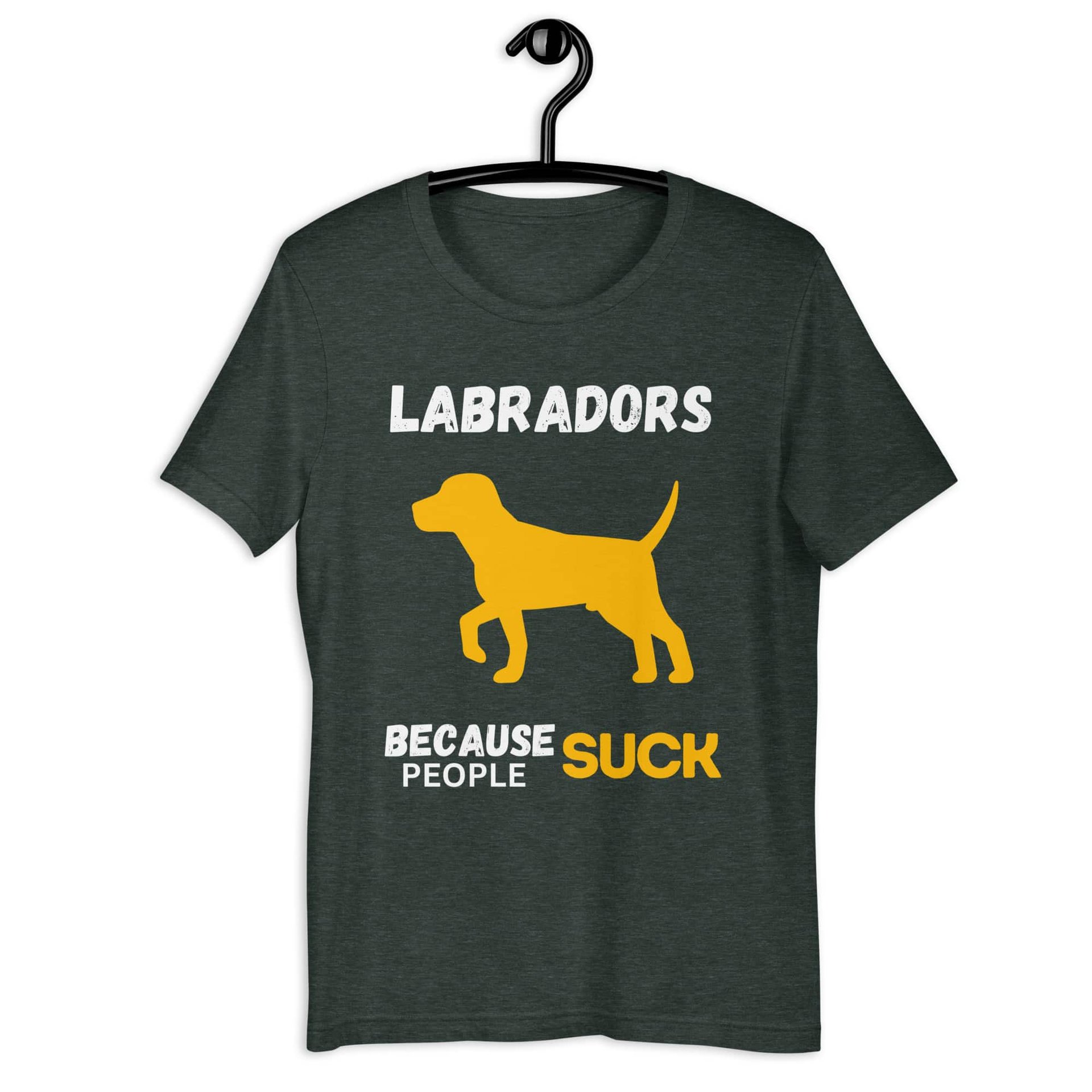 Labradors Because People Suck Unisex T-Shirt matte gray
