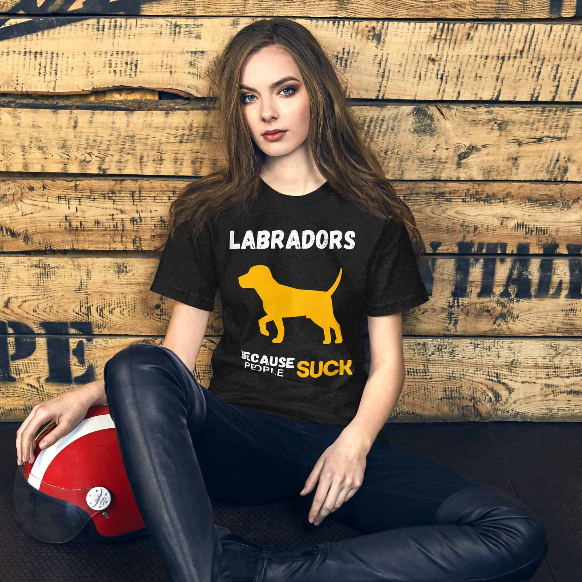 Labradors Because People Suck Unisex T-Shirt female t