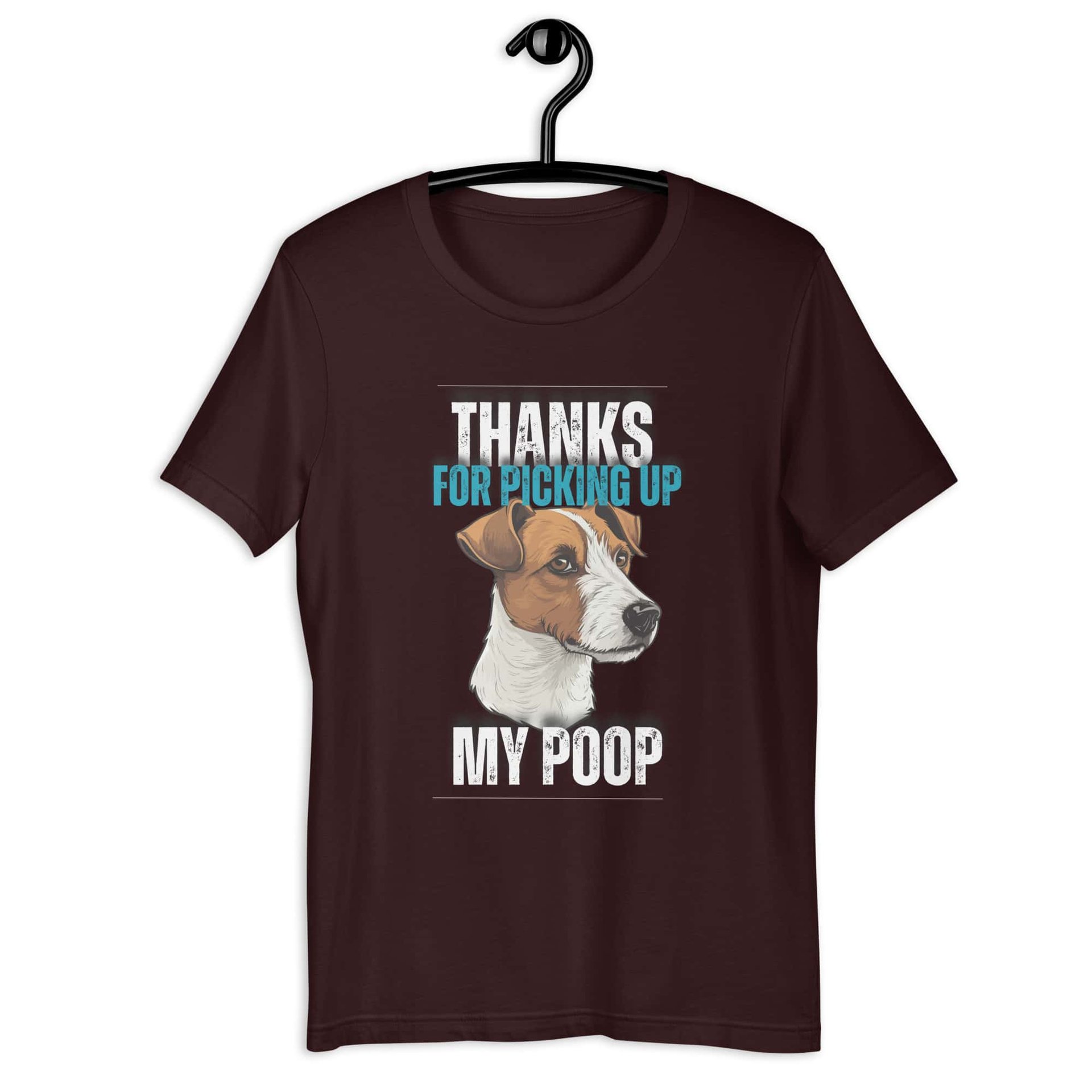 Thanks For Picking Up My POOP Funny Retrievers Unisex T-Shirt. Oxblood Black