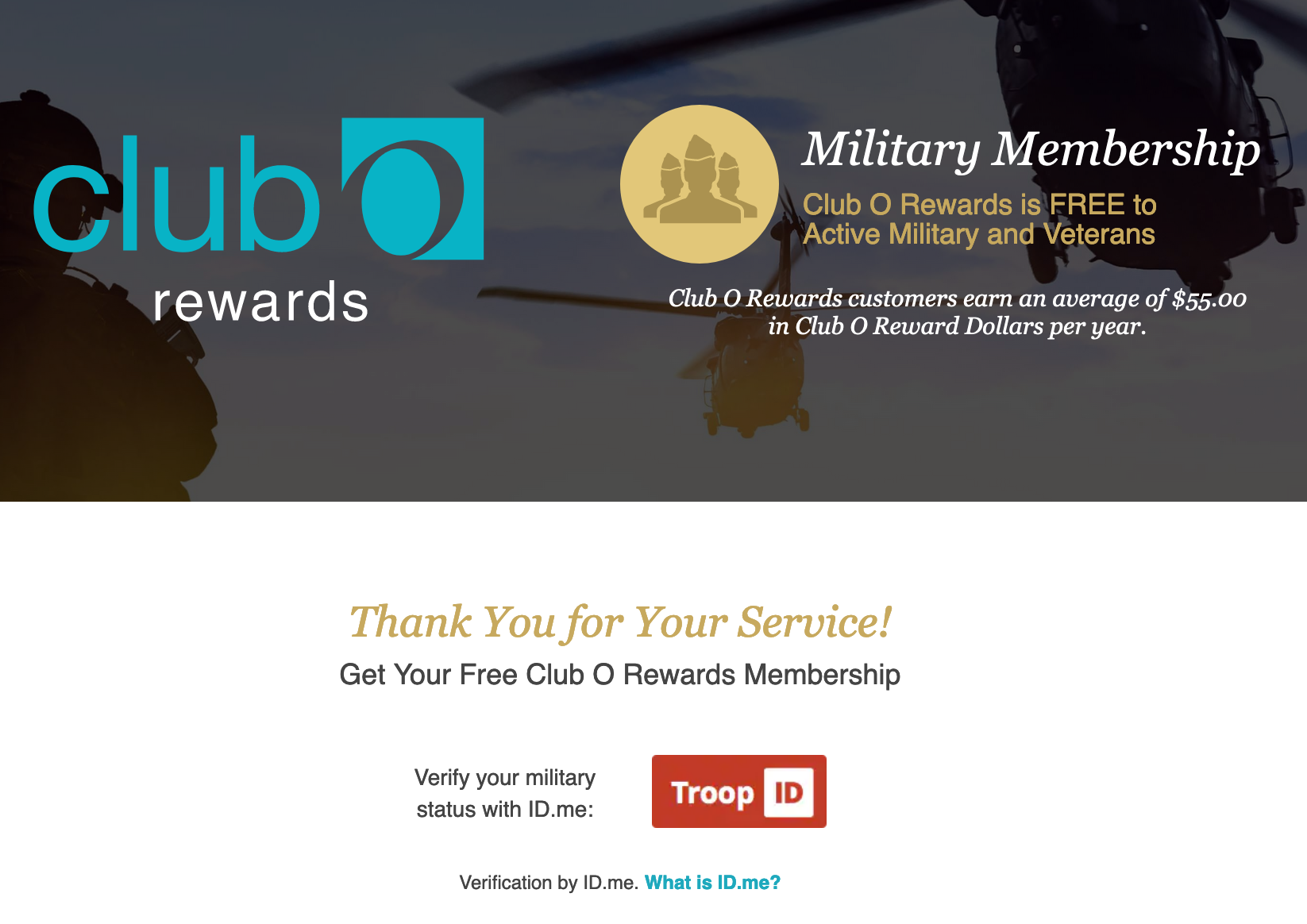 Military Discount Free Club O Rewards Military