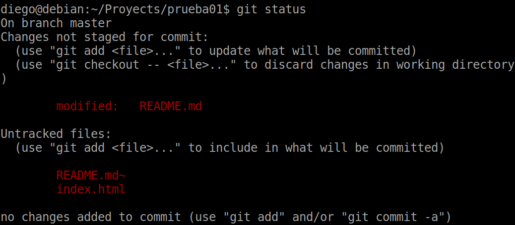 10 git status