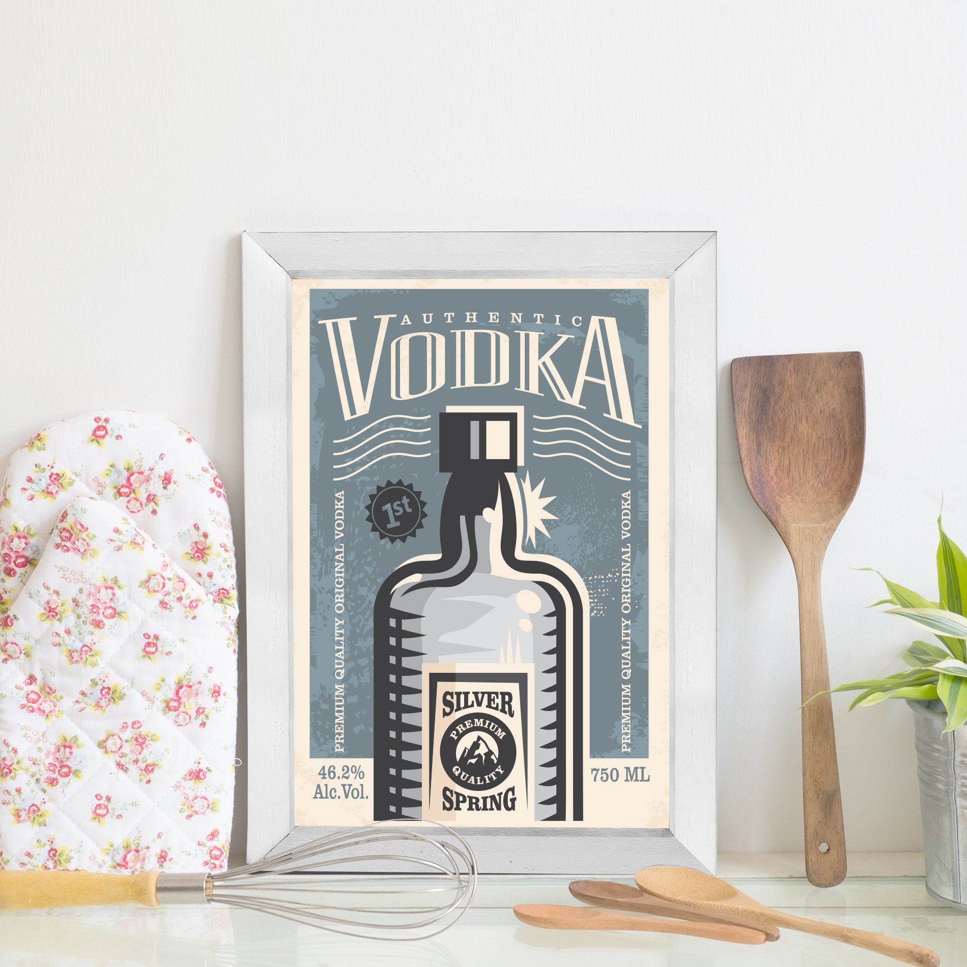 Quadro Decorativo Bebida Vintage Vodka