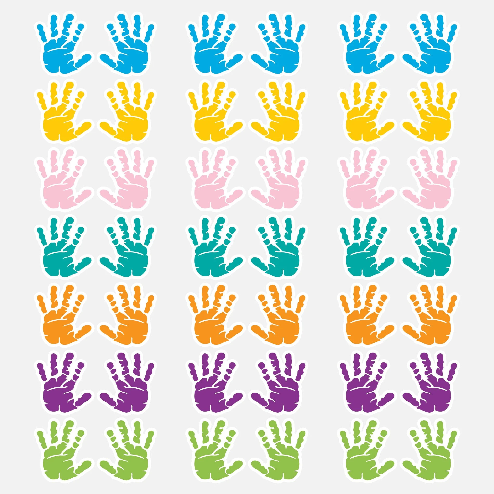 Adesivo de Parede Infantil Mãos Coloridas