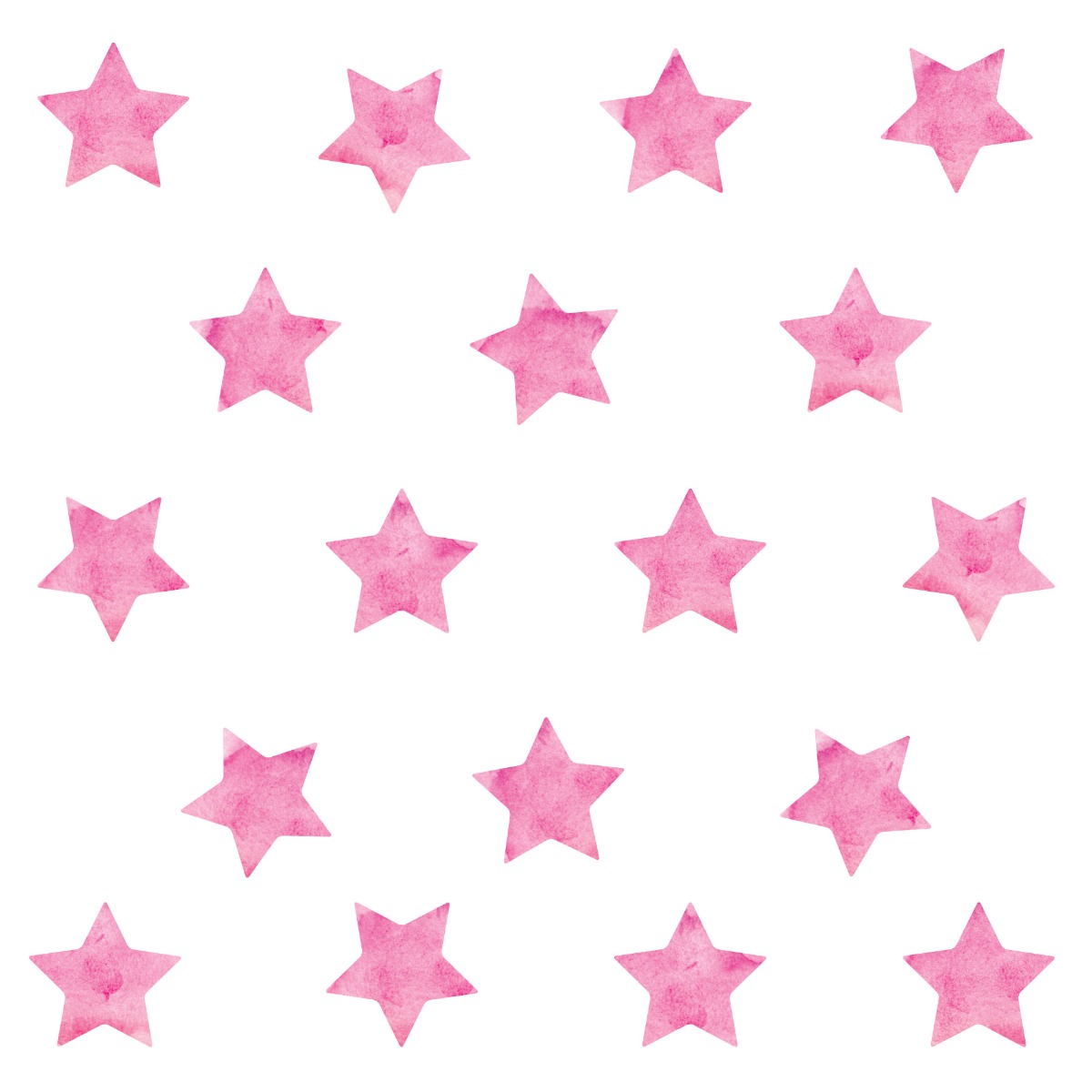 Adesivo de Parede Estrelas Aquarela Rosa 54un