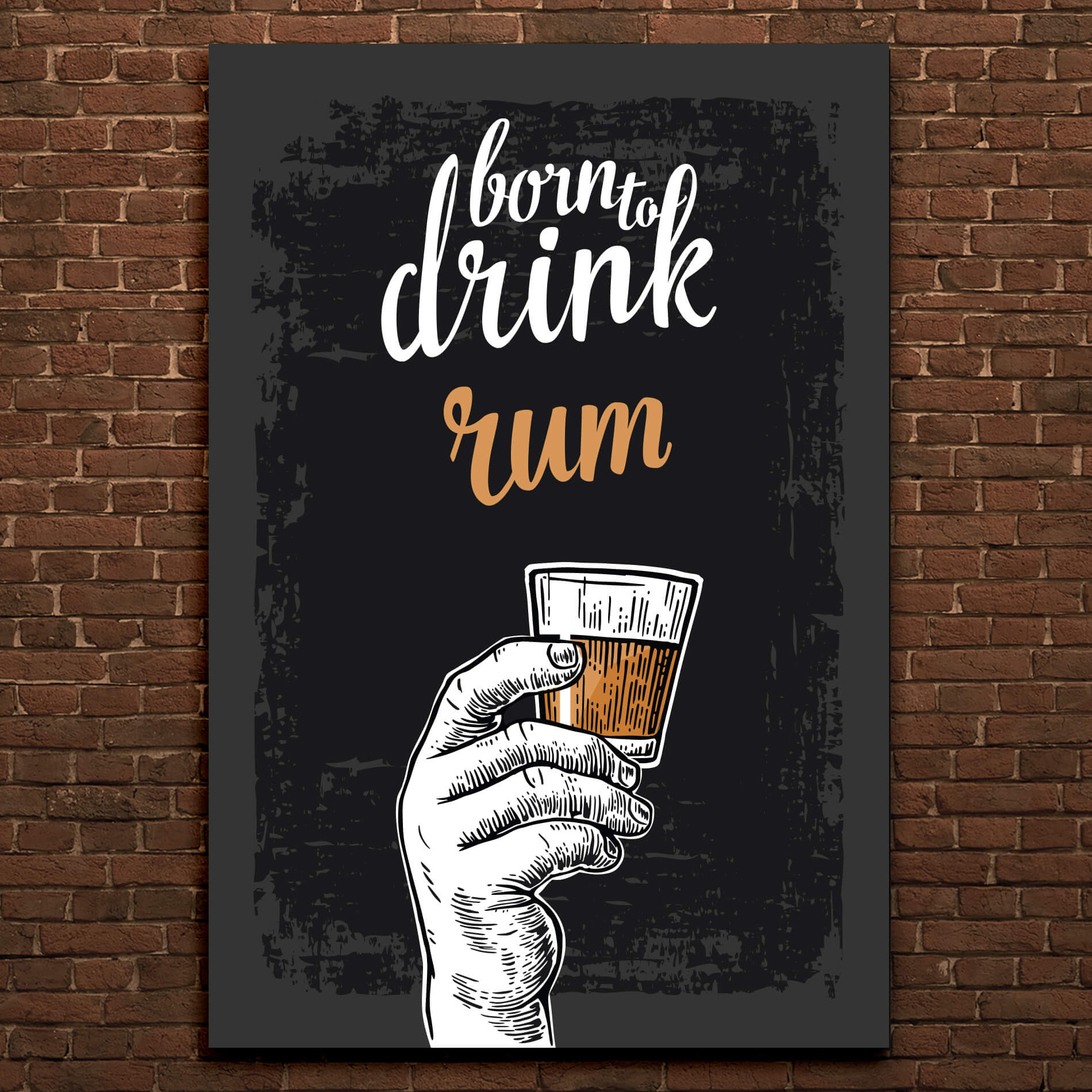 Placa Decorativa MDF Frase Bebida Rum