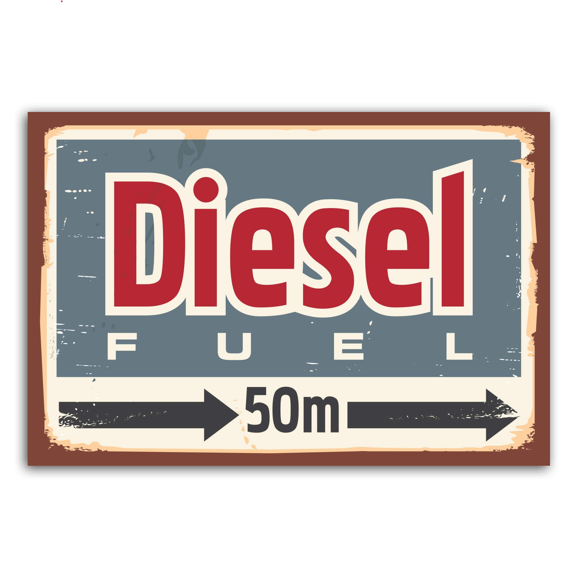 Placa Decorativa Vintage Carros Posto Diesel
