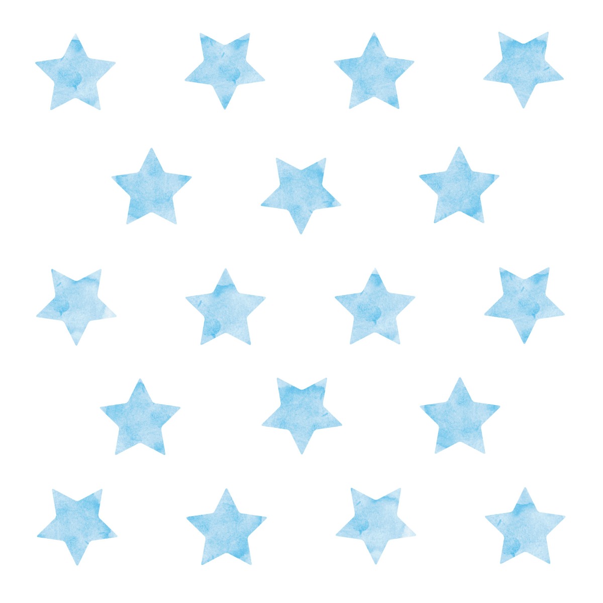 Adesivo de Parede Estrelas Aquarela Azul 54un