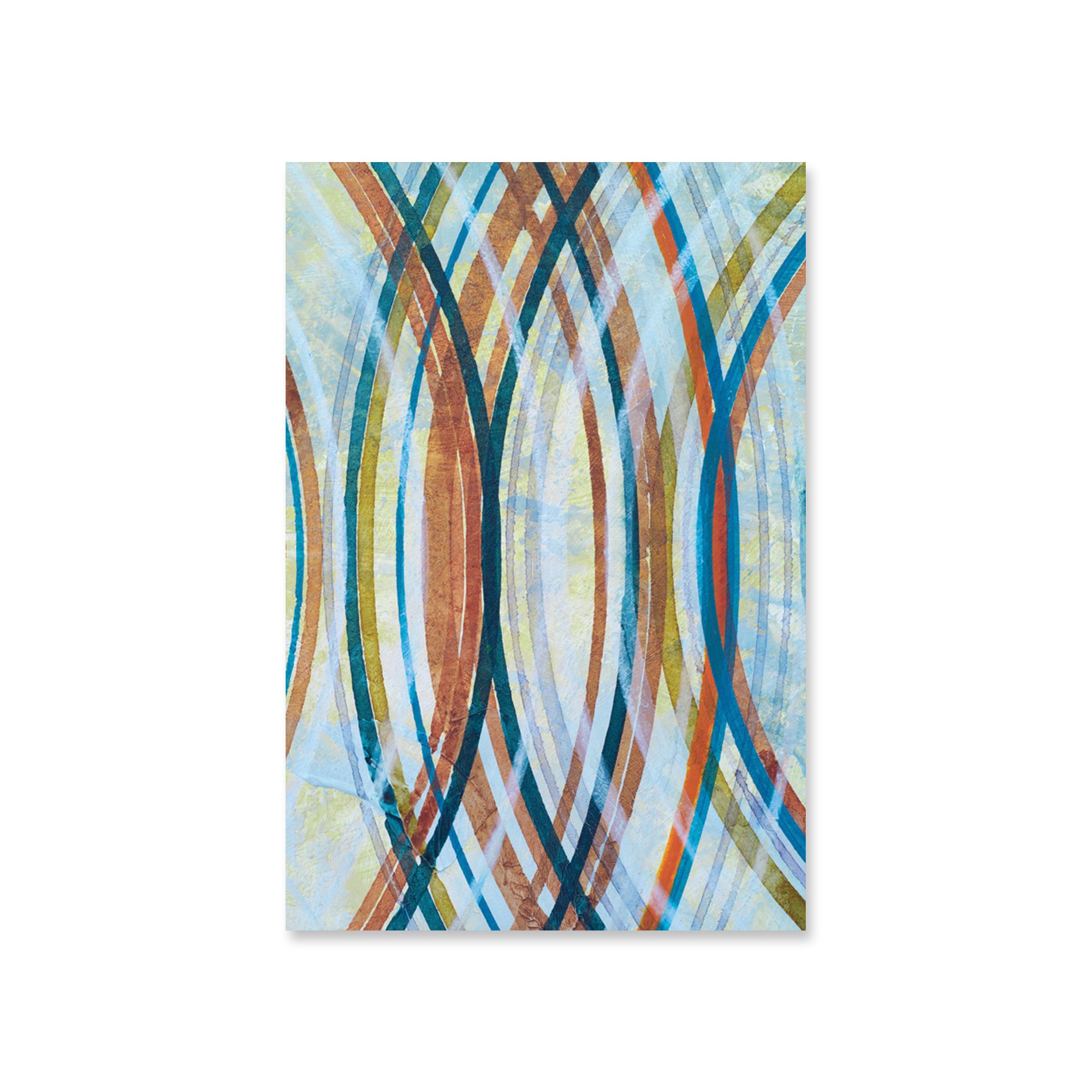 Placa Decorativa MDF Abstrato Geométrico Círculos 20x30cm