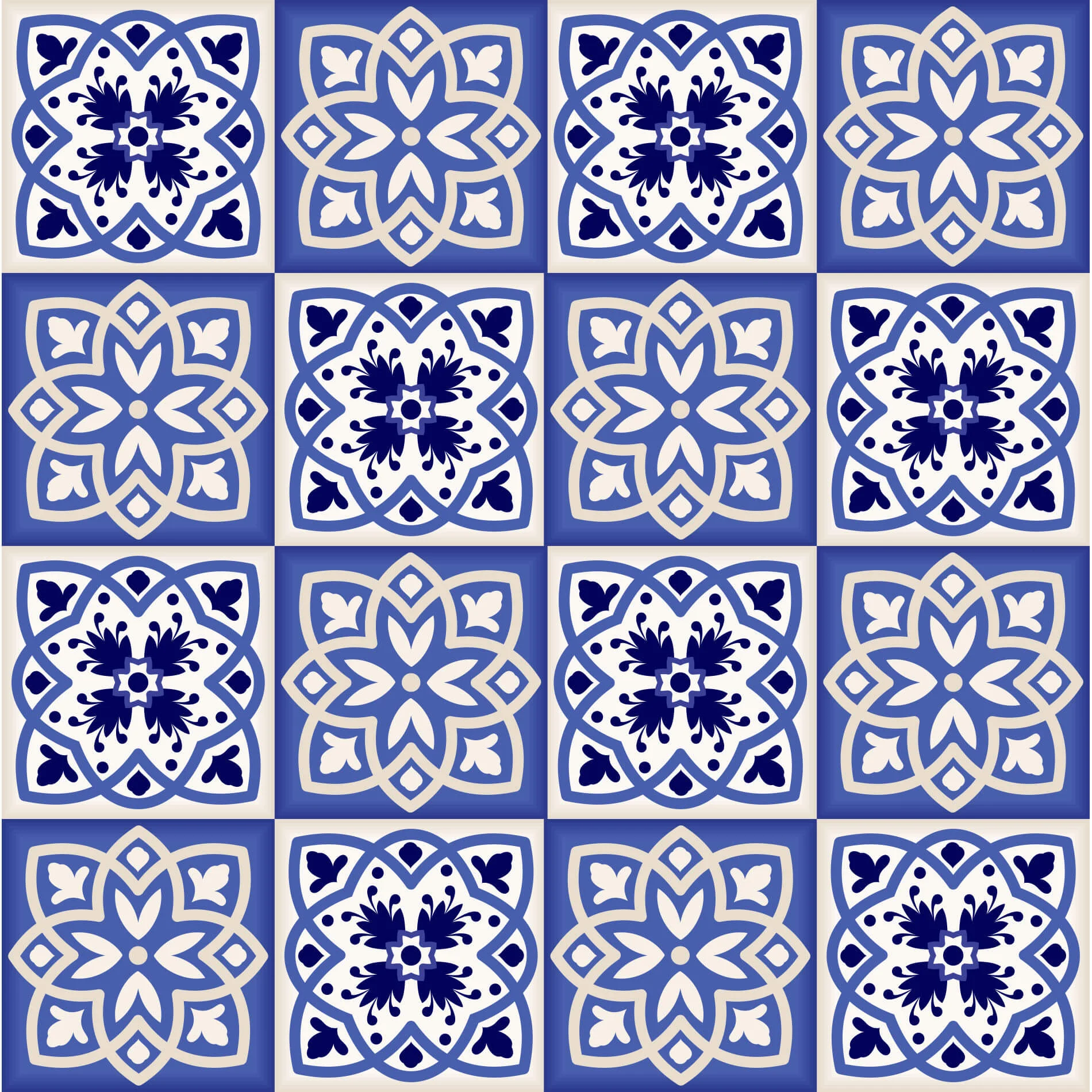 Adesivo de Azulejo para Cozinha Azul Vila Real Português