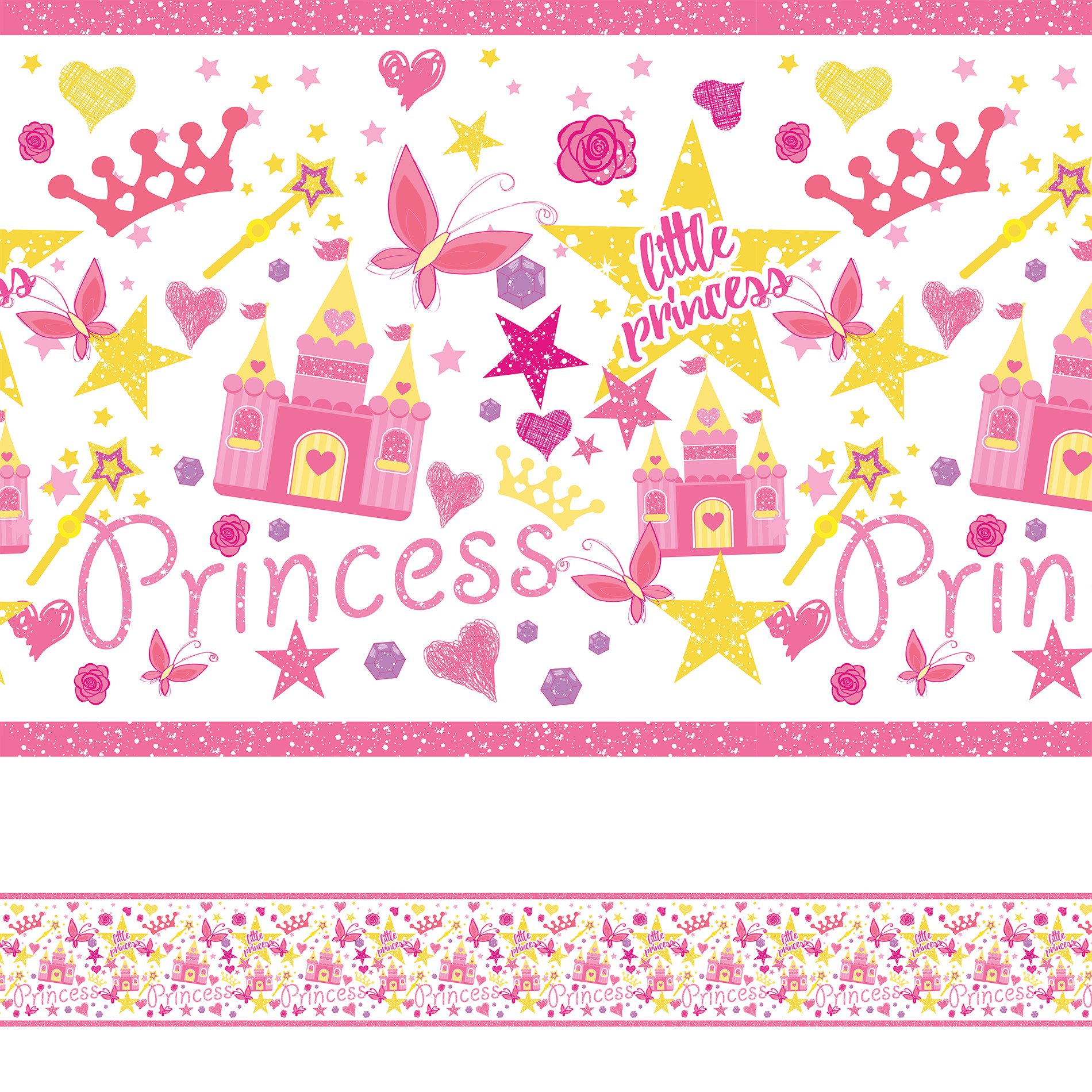 Adesivo de Parede Faixa Decorativa Infantil Princesa 10m x 10cm