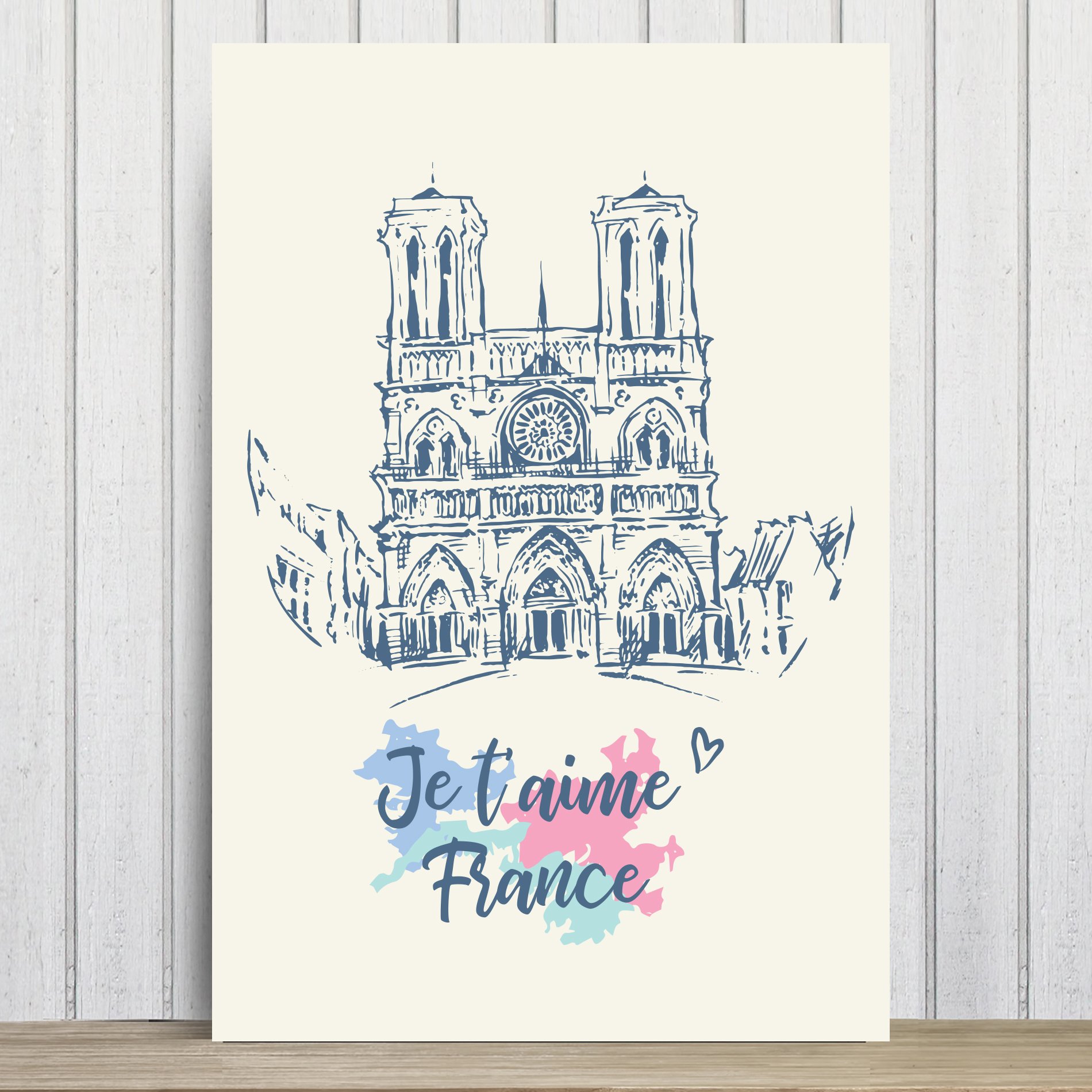 Placa Decorativa Paris Notre Dame MDF